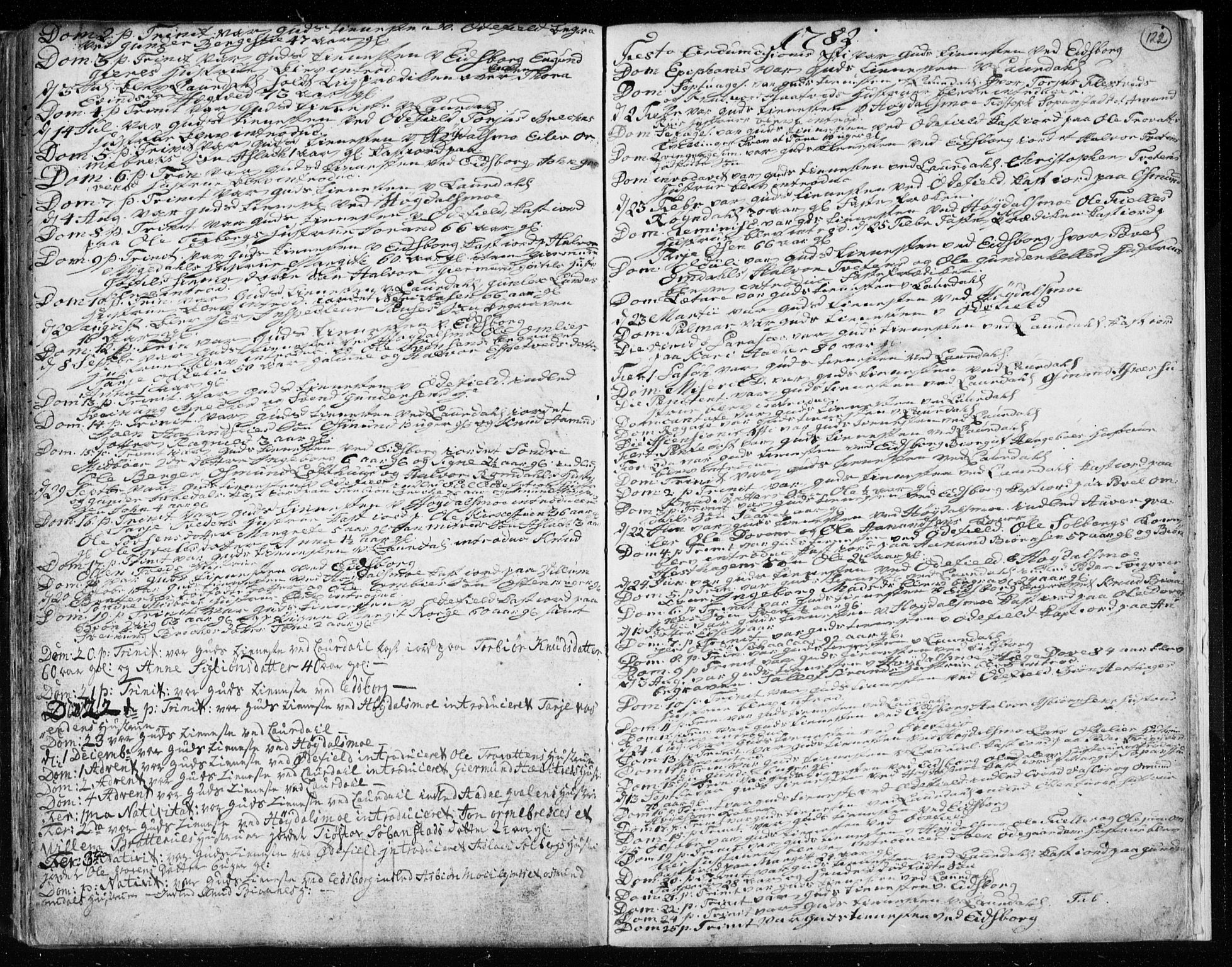 Lårdal kirkebøker, AV/SAKO-A-284/F/Fa/L0003: Ministerialbok nr. I 3, 1754-1790, s. 122