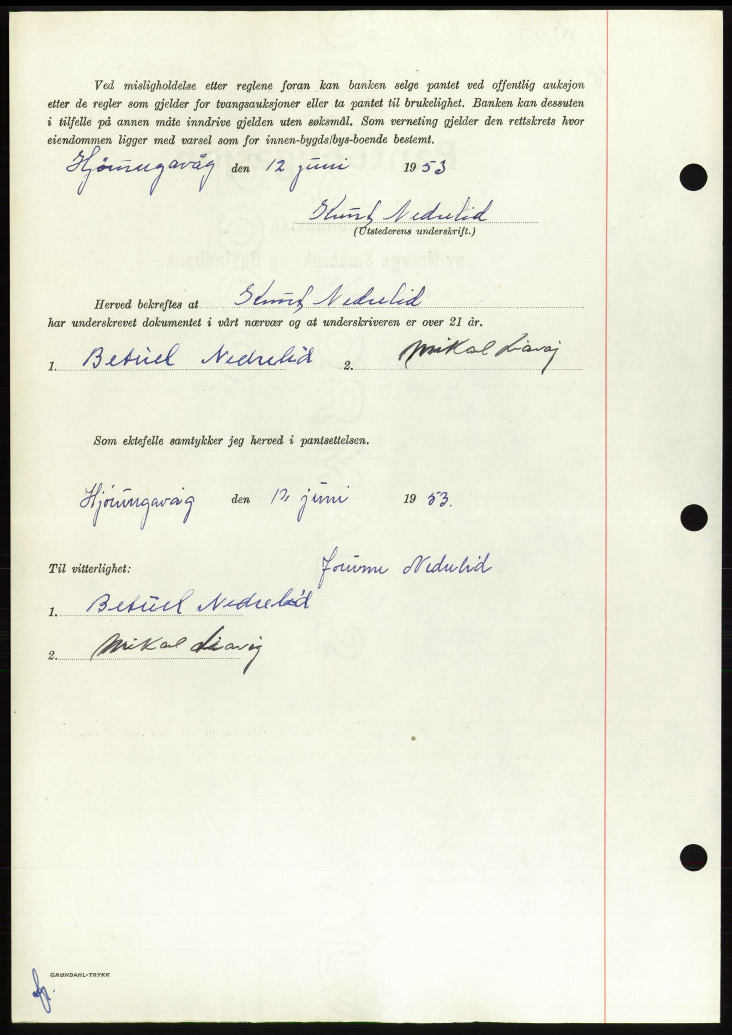 Søre Sunnmøre sorenskriveri, AV/SAT-A-4122/1/2/2C/L0123: Pantebok nr. 11B, 1953-1953, Dagboknr: 1467/1953