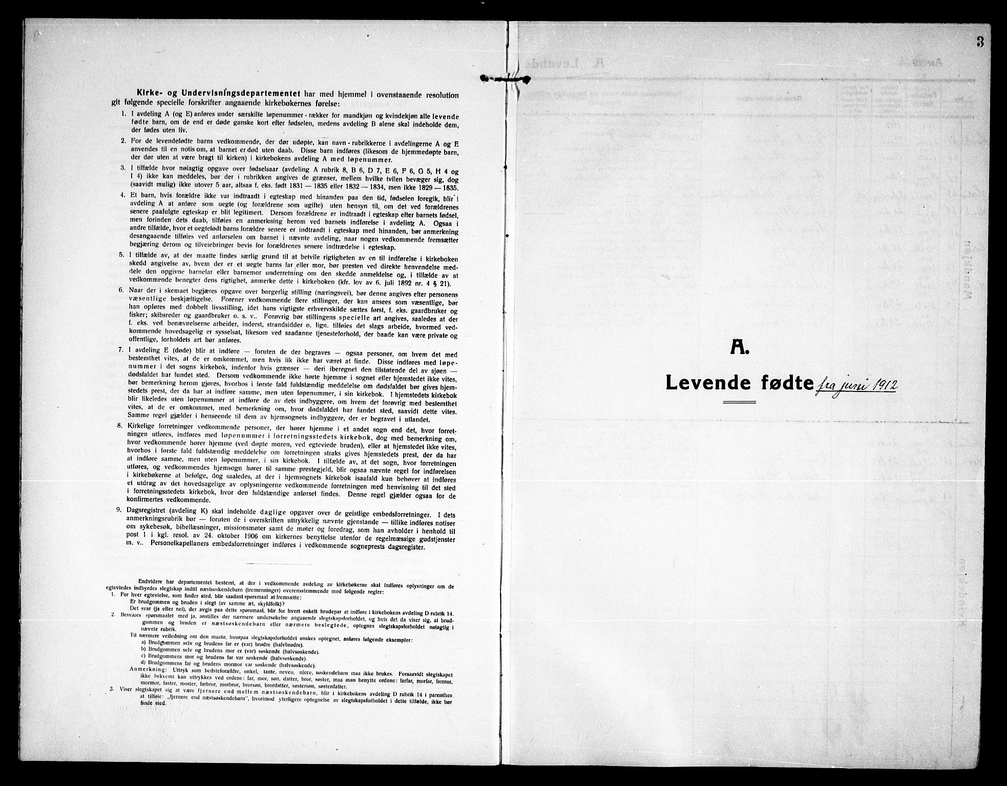 Østre Bærum prestekontor Kirkebøker, AV/SAO-A-10887/G/Ga/L0002: Klokkerbok nr. 2, 1912-1929, s. 3