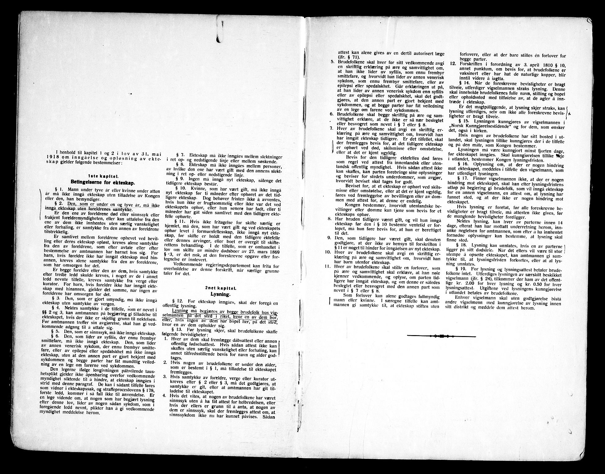 Eidsberg prestekontor Kirkebøker, SAO/A-10905/H/Hb/L0001: Lysningsprotokoll nr. II 1, 1922-1955