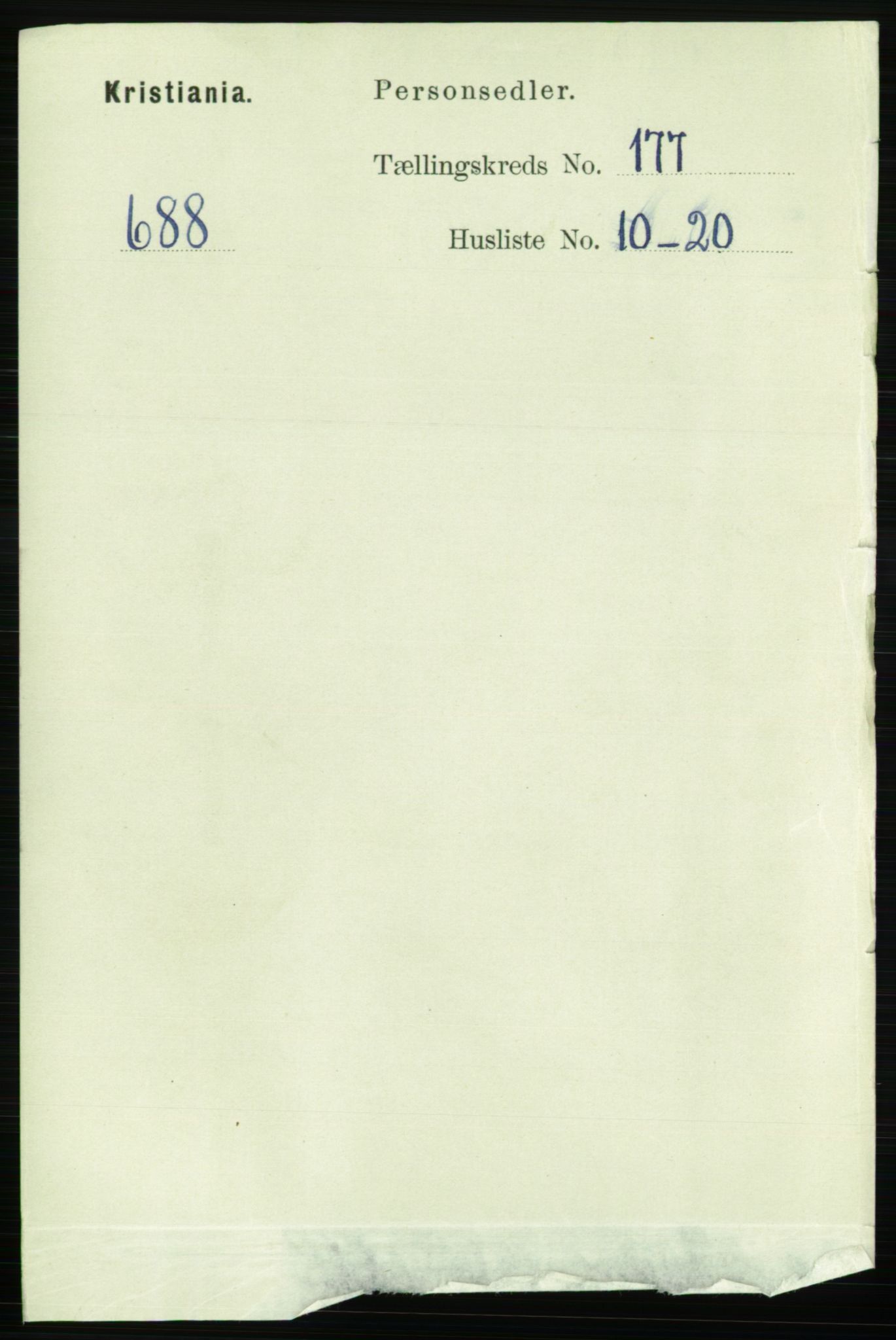 RA, Folketelling 1891 for 0301 Kristiania kjøpstad, 1891, s. 106681