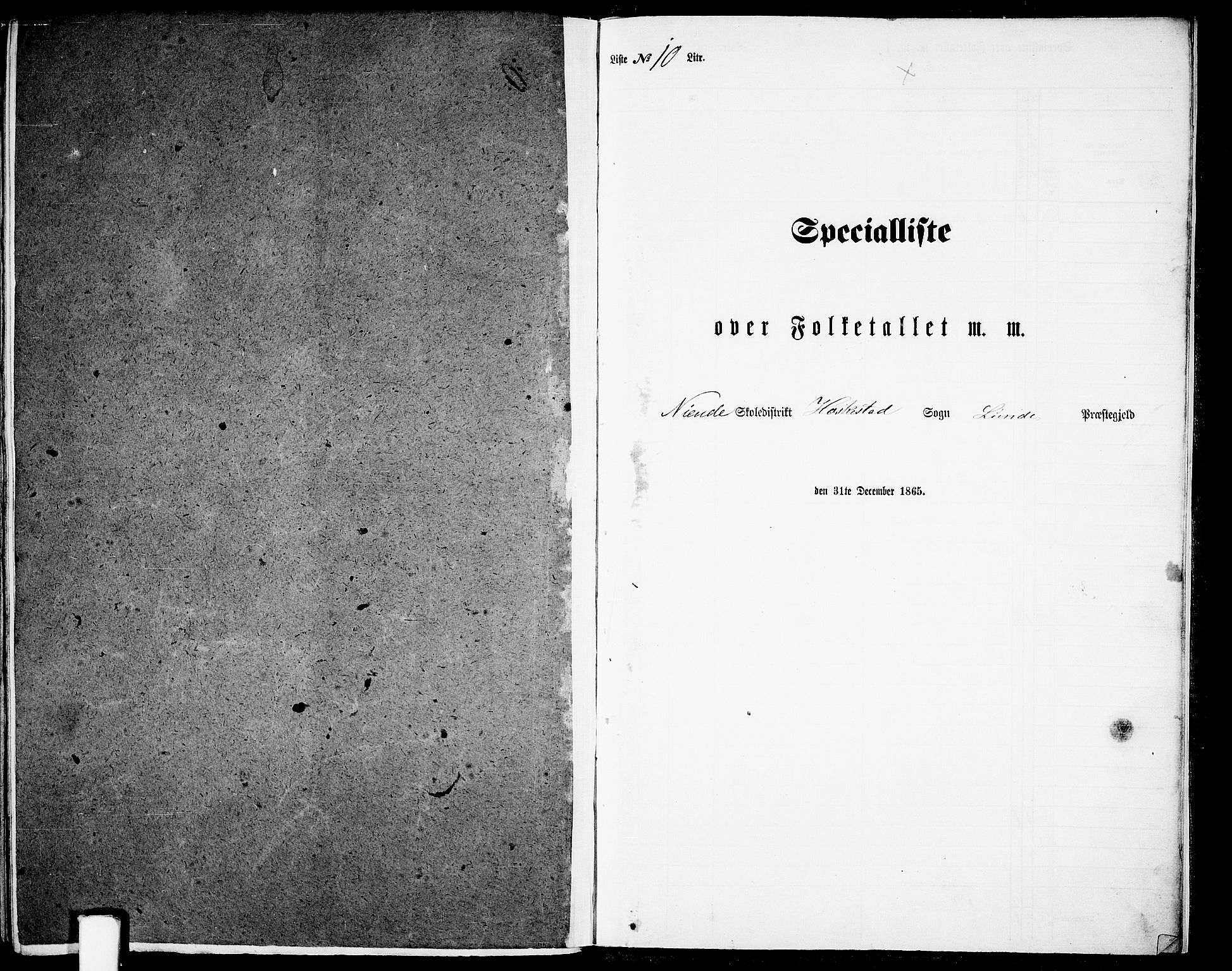 RA, Folketelling 1865 for 1112P Lund prestegjeld, 1865, s. 108