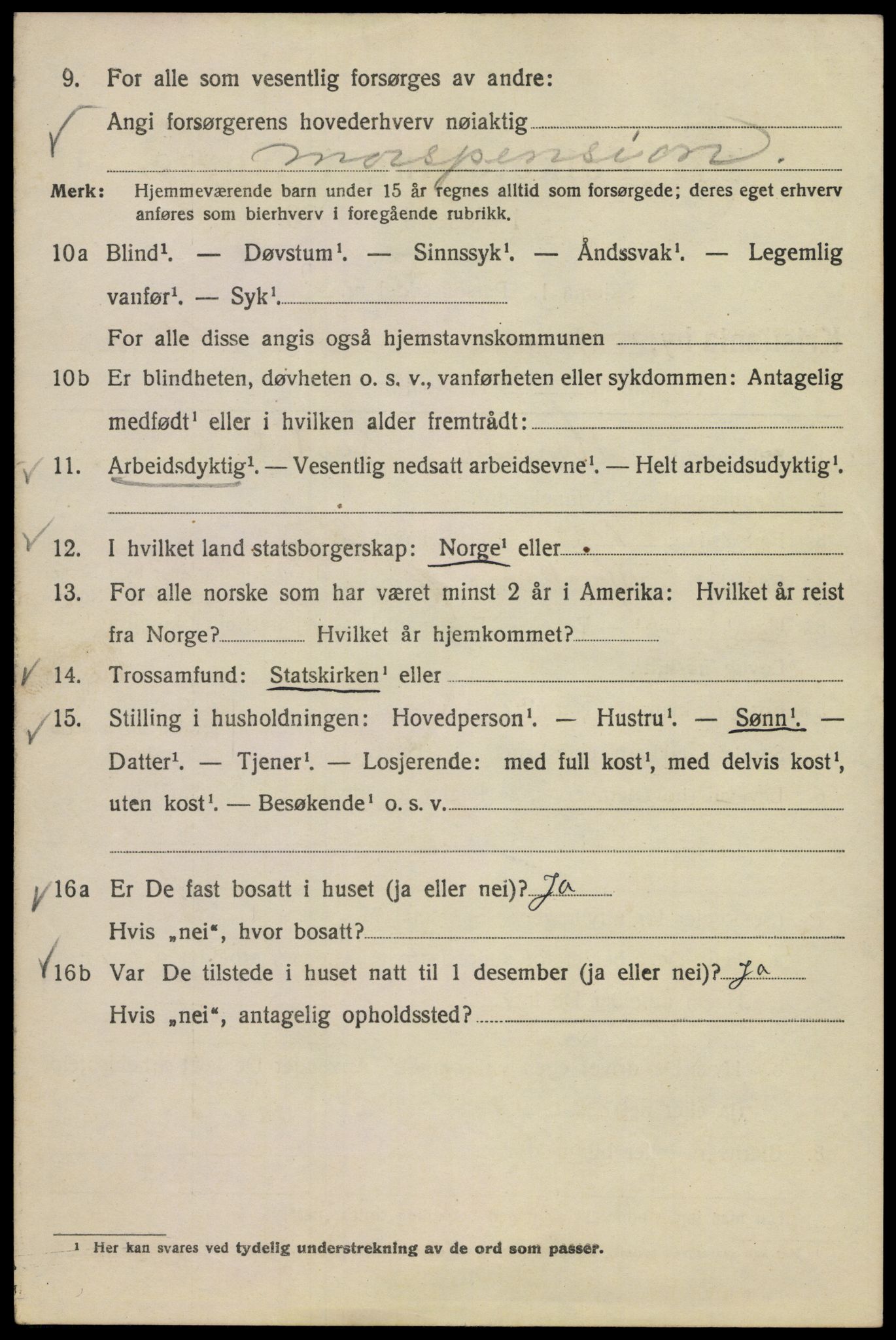 SAO, Folketelling 1920 for 0301 Kristiania kjøpstad, 1920, s. 182300