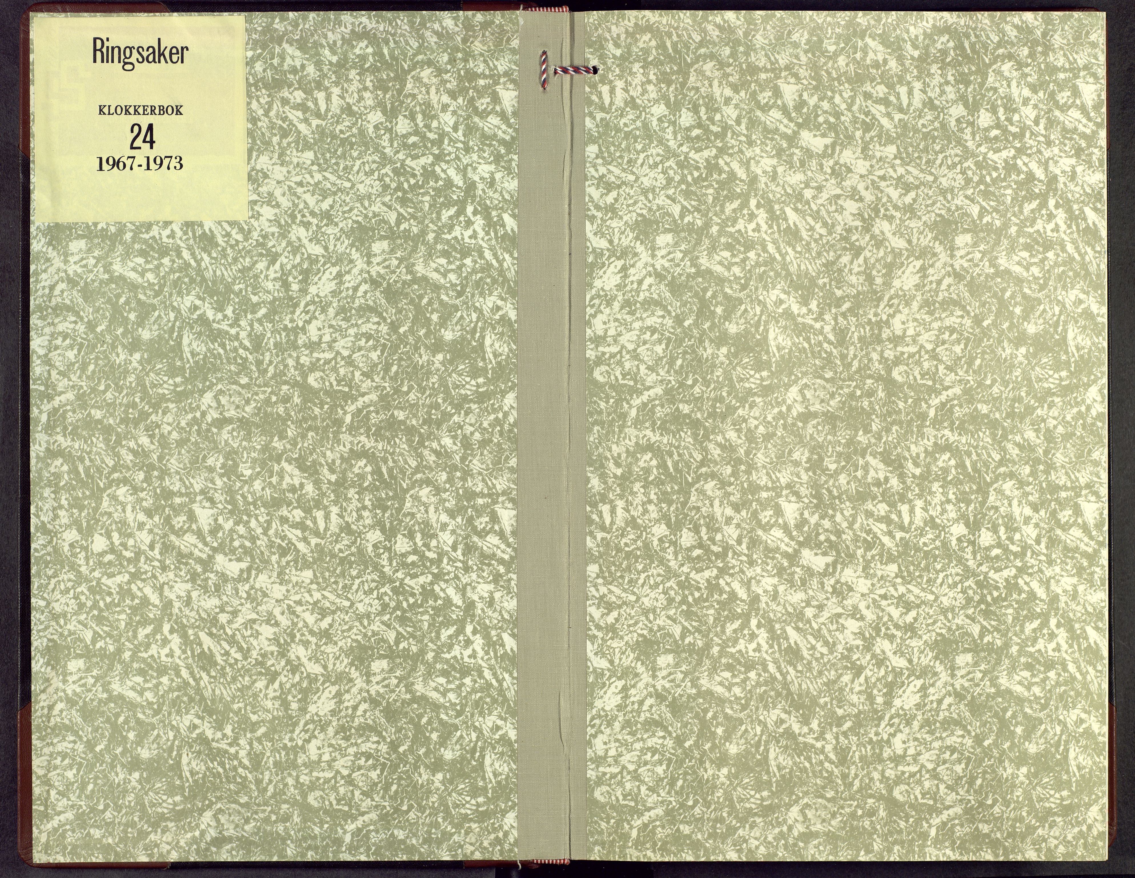Ringsaker prestekontor, SAH/PREST-014/L/La/L0024: Klokkerbok nr. 24, 1967-1973