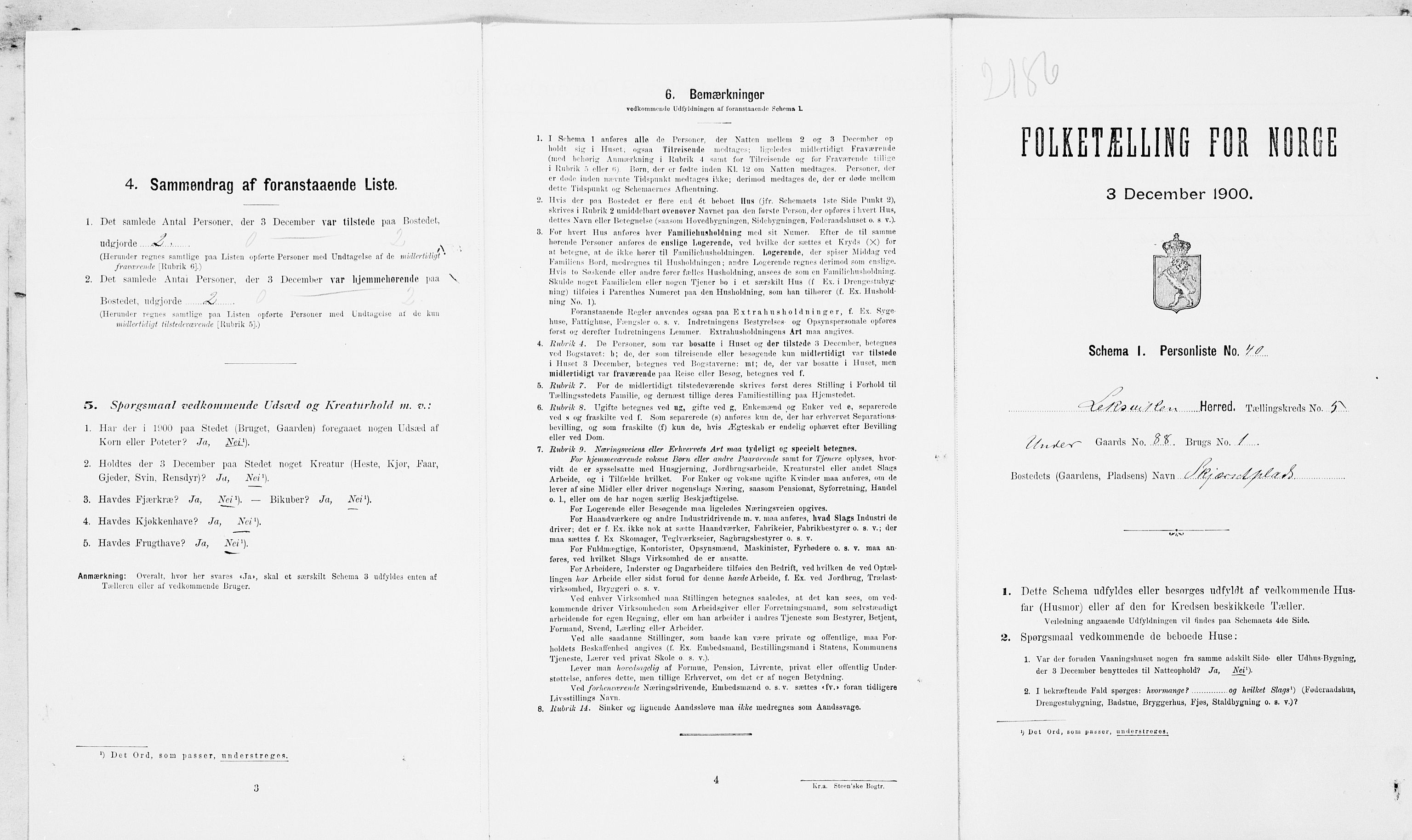 SAT, Folketelling 1900 for 1718 Leksvik herred, 1900, s. 729