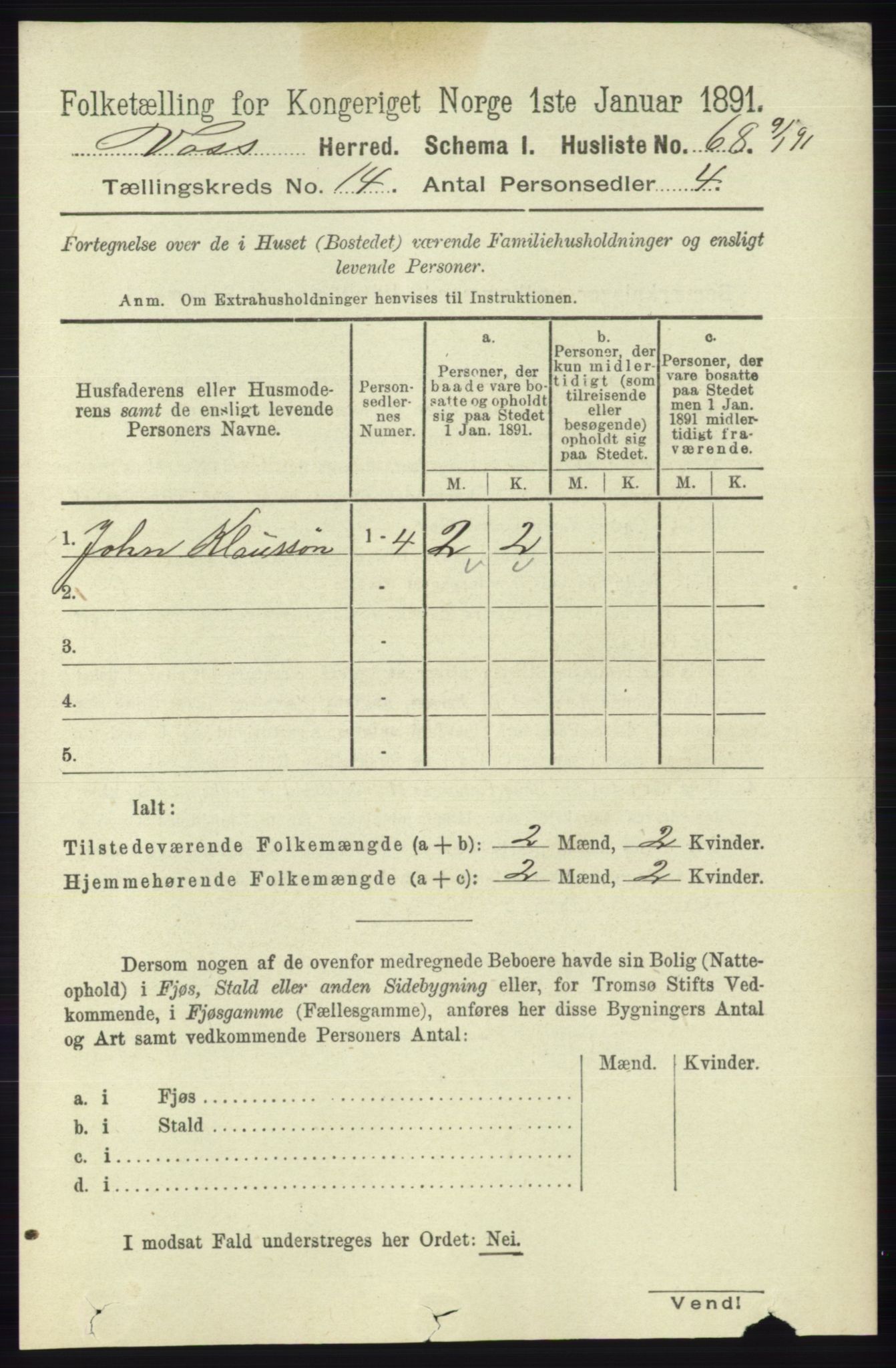 RA, Folketelling 1891 for 1235 Voss herred, 1891, s. 7250