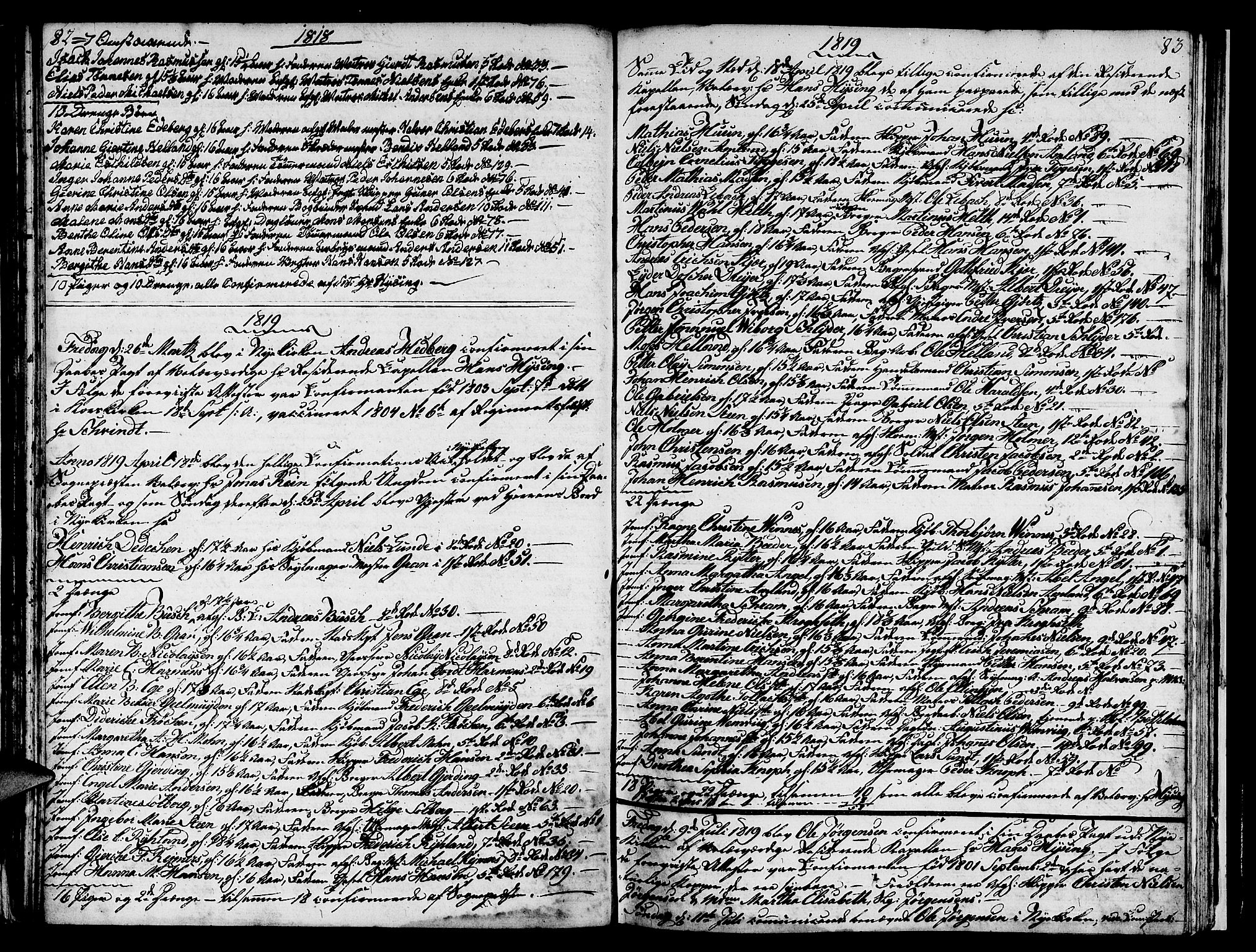 Nykirken Sokneprestembete, AV/SAB-A-77101/H/Hab: Klokkerbok nr. A 1, 1770-1821, s. 82-83
