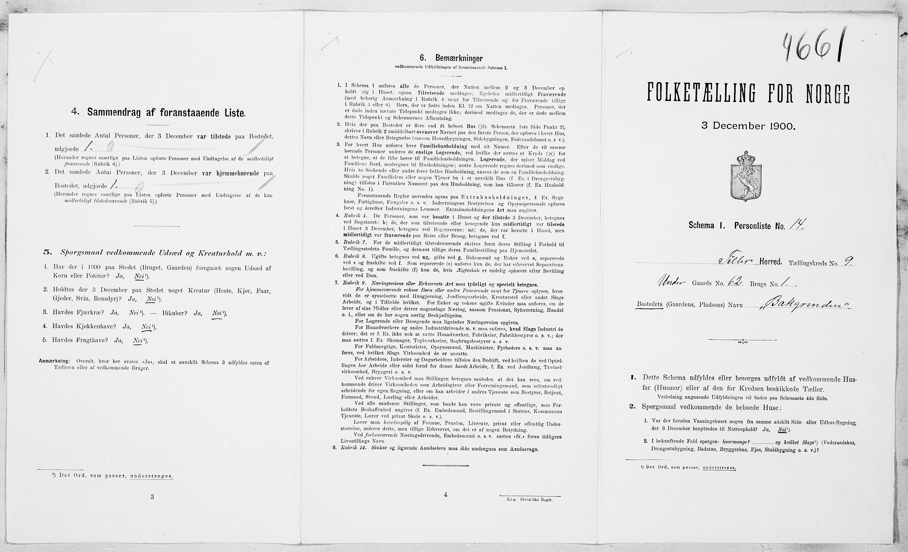 SAT, Folketelling 1900 for 1661 Tiller herred, 1900, s. 192