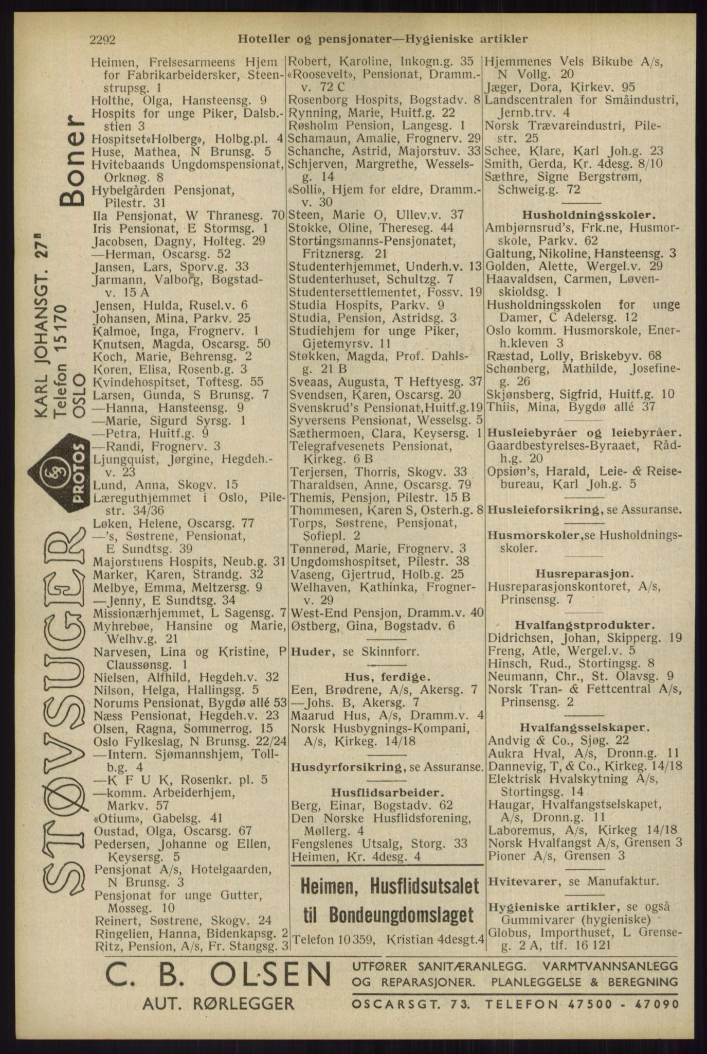 Kristiania/Oslo adressebok, PUBL/-, 1934, s. 2292