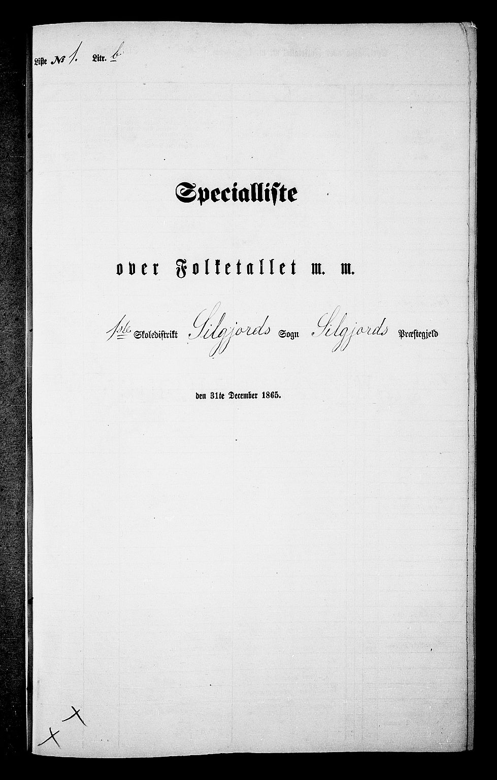 RA, Folketelling 1865 for 0828P Seljord prestegjeld, 1865, s. 24
