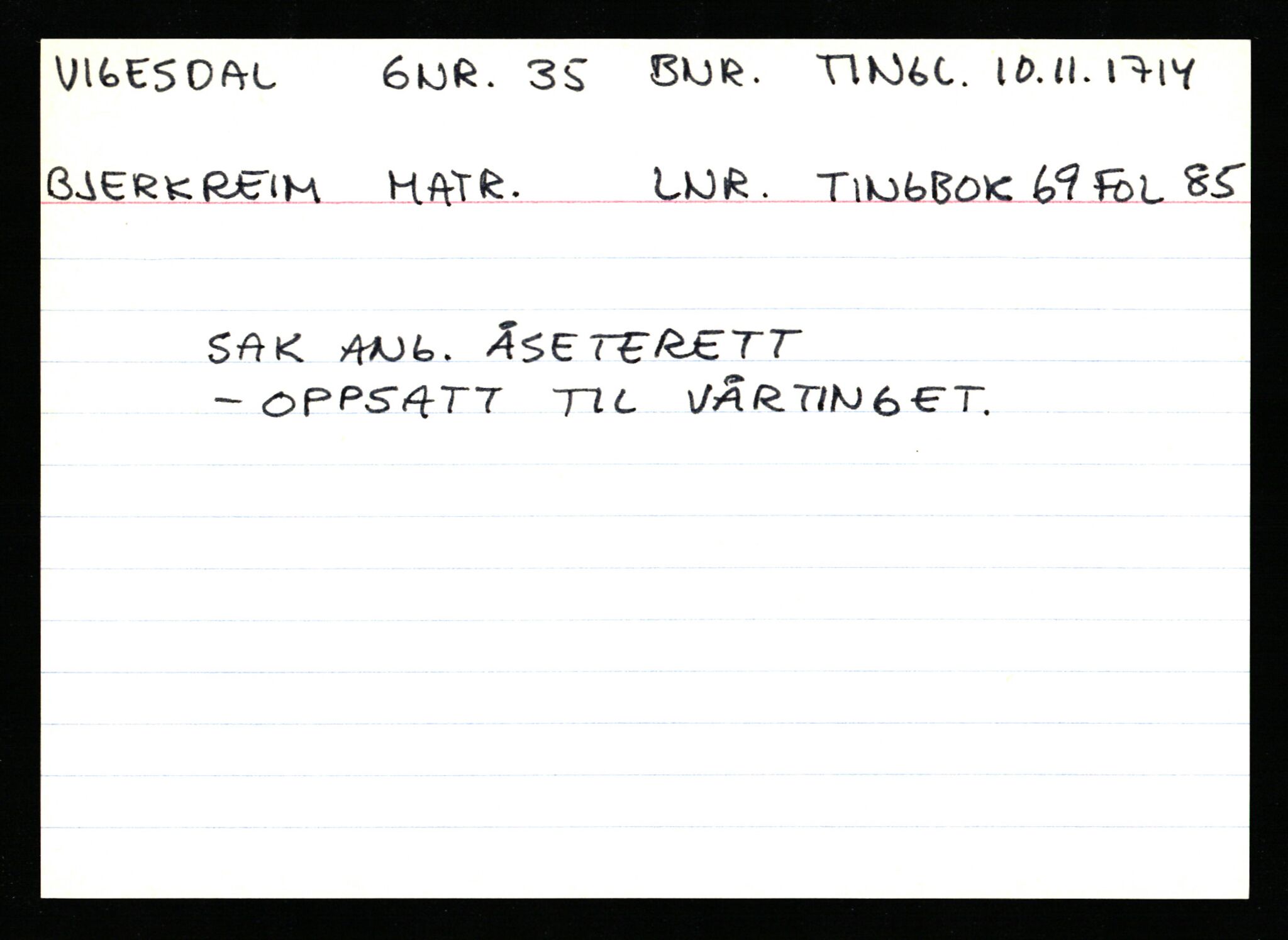 Statsarkivet i Stavanger, AV/SAST-A-101971/03/Y/Ym/L0066: Åstedskort sortert etter gårdsnavn: Veshovde - Vik, 1600-1950, s. 554