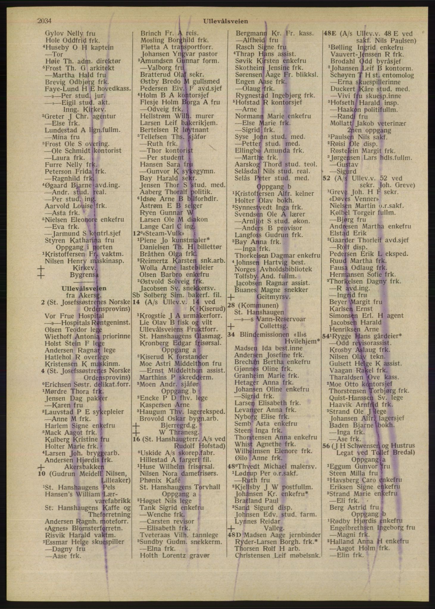 Kristiania/Oslo adressebok, PUBL/-, 1947, s. 2034