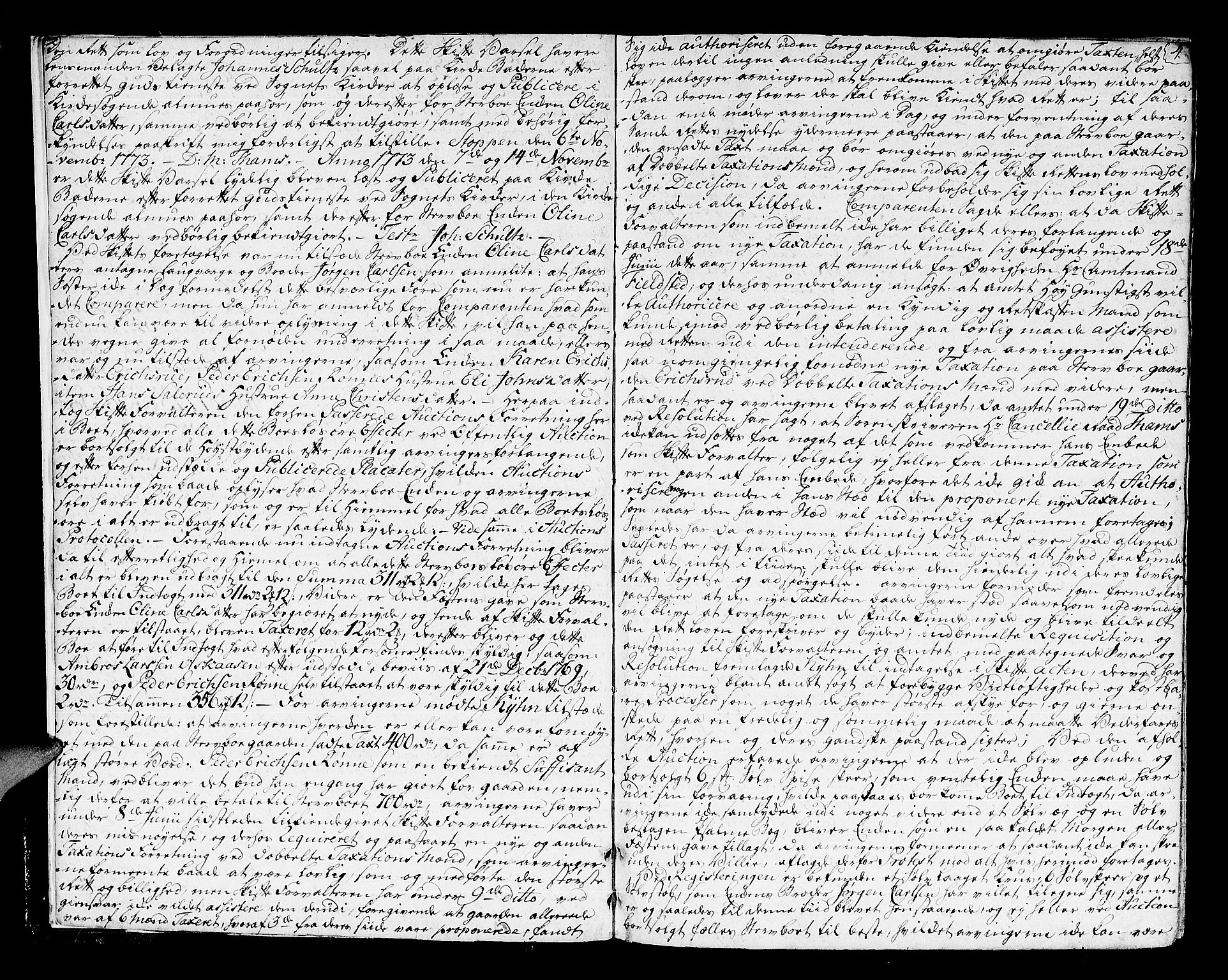 Lier, Røyken og Hurum sorenskriveri, SAKO/A-89/H/Hc/L0006: Skifteprotokoll, 1773-1789, s. 3b-4a