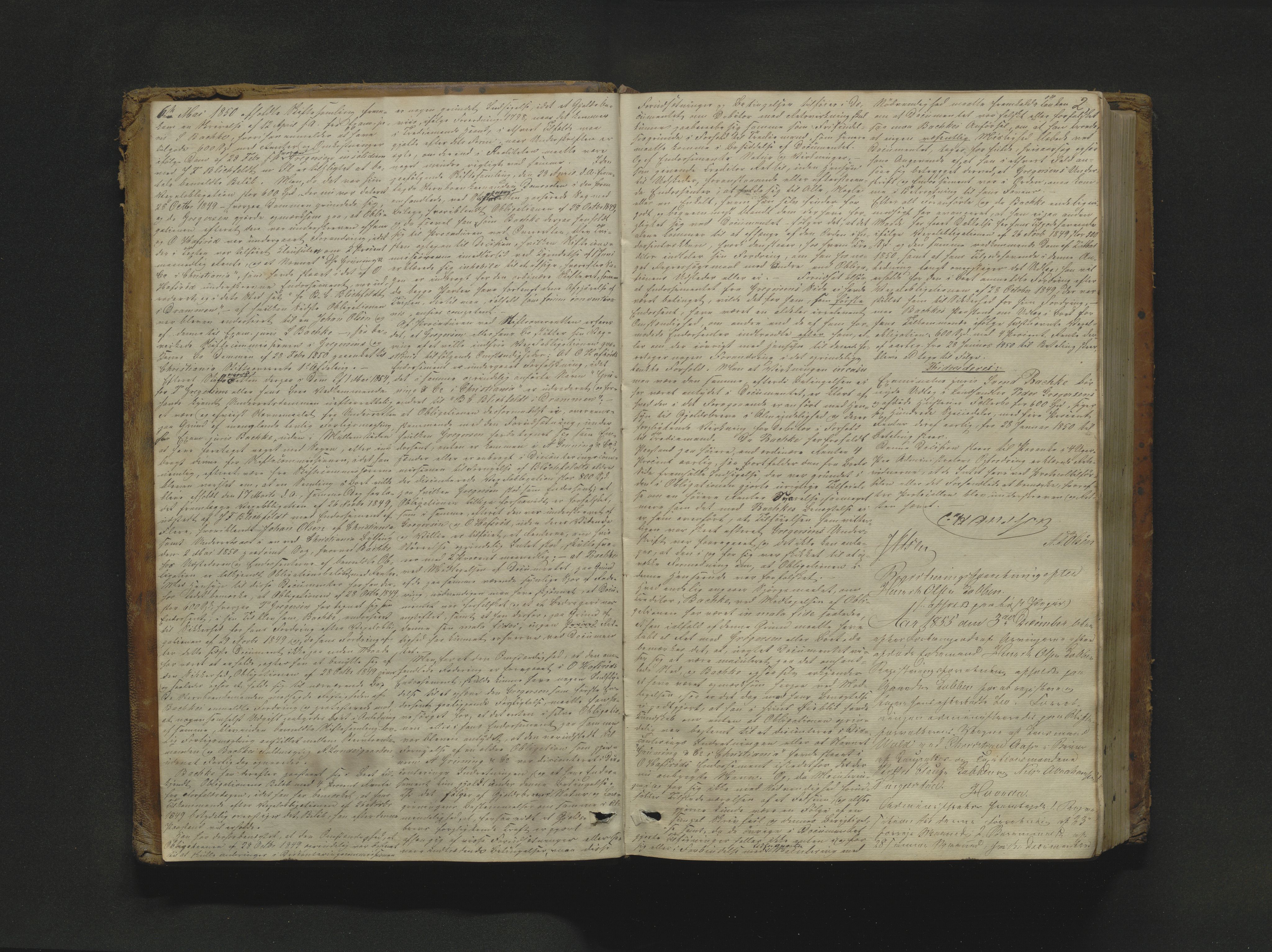 Eiker, Modum og Sigdal sorenskriveri, AV/SAKO-A-123/H/Hb/Hbb/Hbbc/L0003: Registerings- og forhandlingsprotokoll, 1855-1867, s. 2
