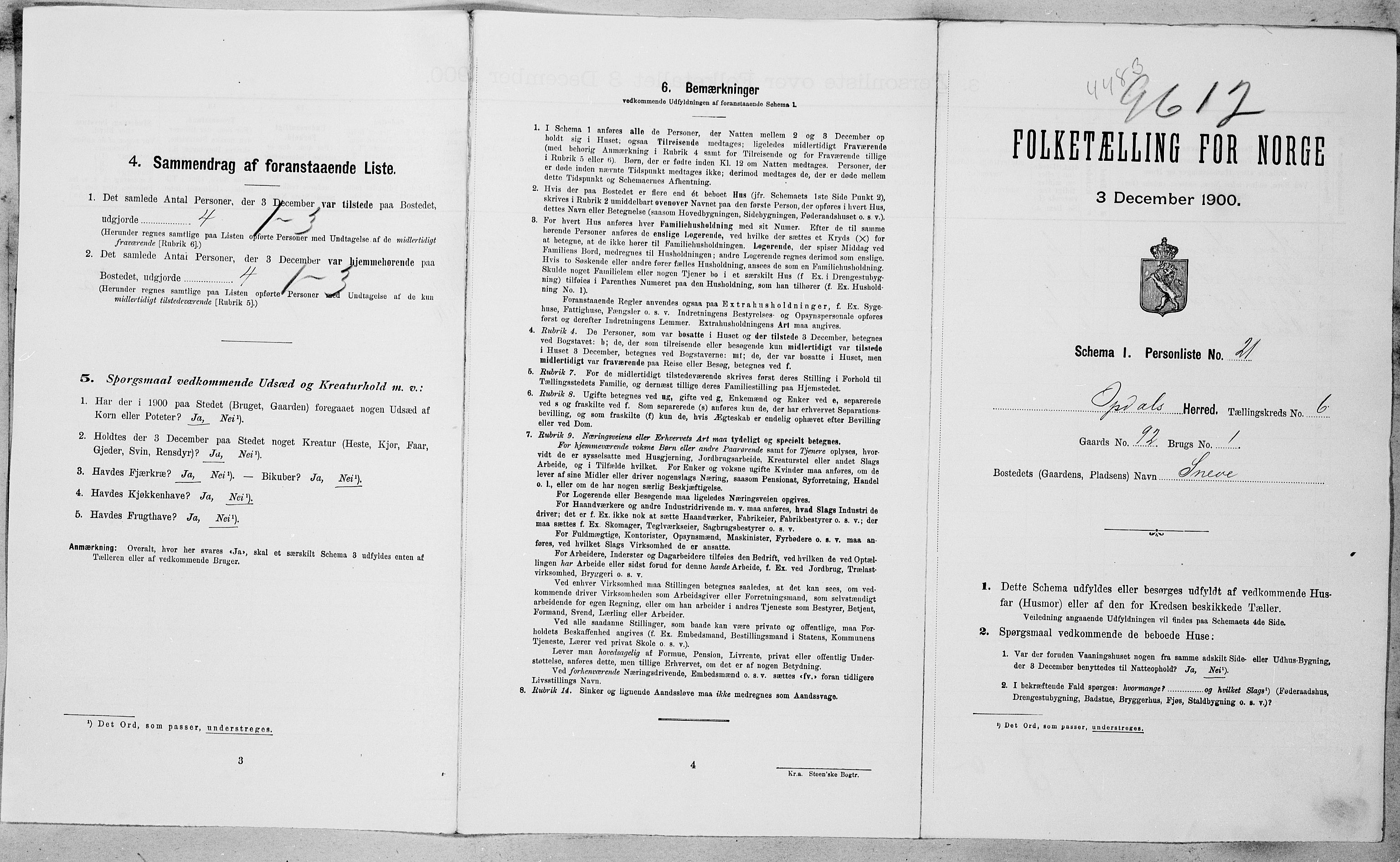 SAT, Folketelling 1900 for 1634 Oppdal herred, 1900, s. 60