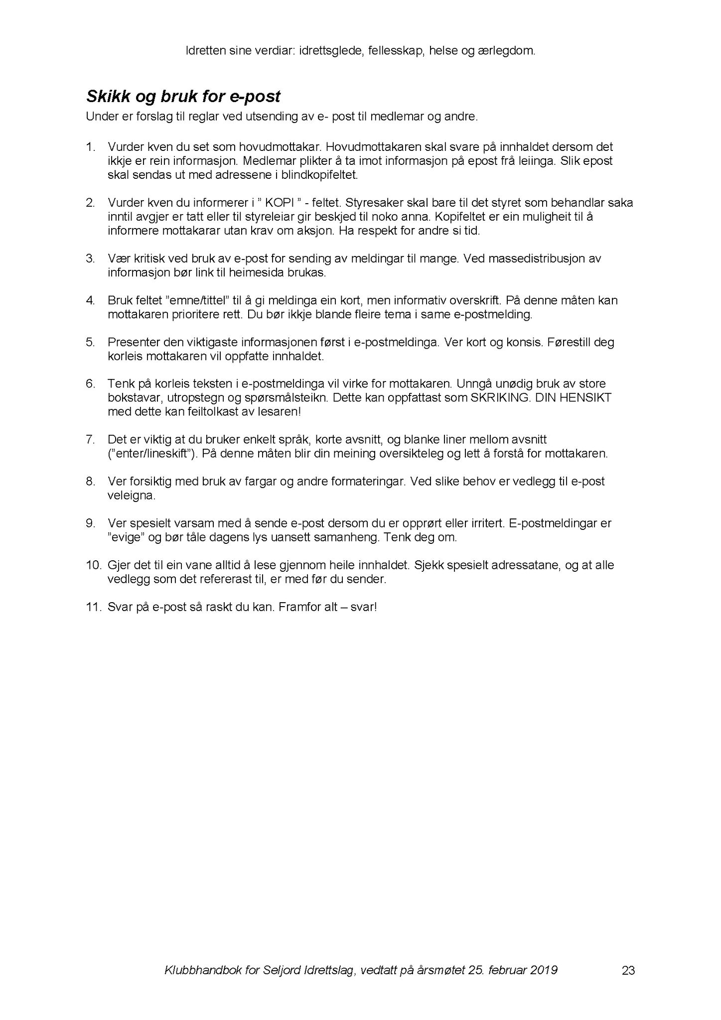 Seljord Idrettslag, VTM/A-1034/A/Ab/L0003: Årsmeldingar, 2019