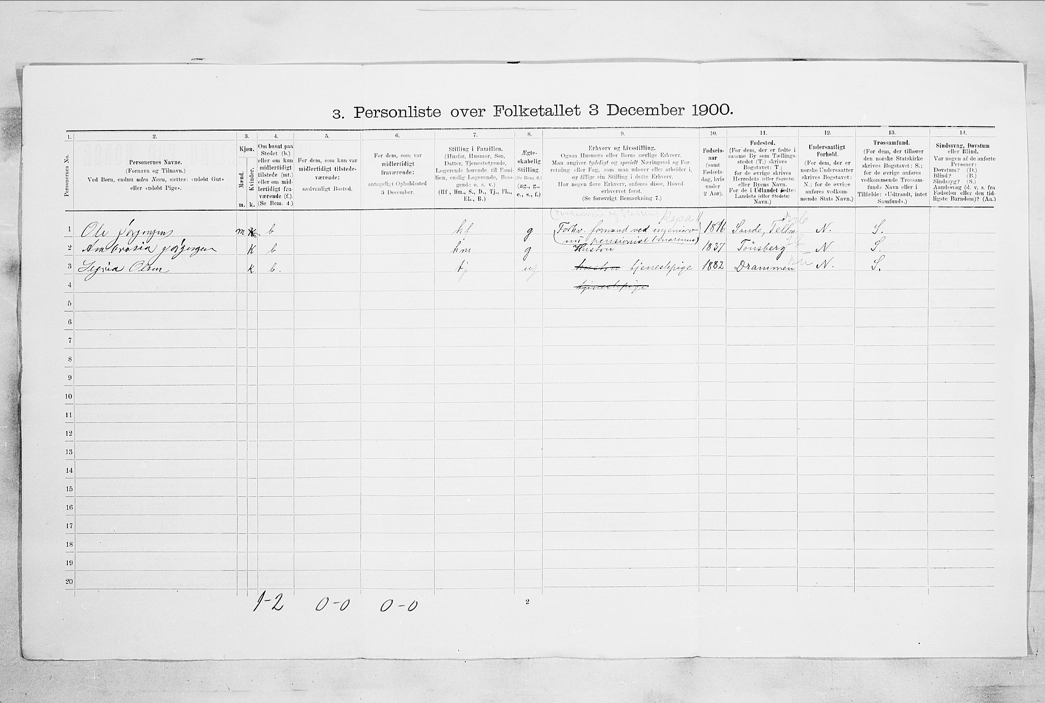 RA, Folketelling 1900 for 0703 Horten ladested, 1900, s. 4995