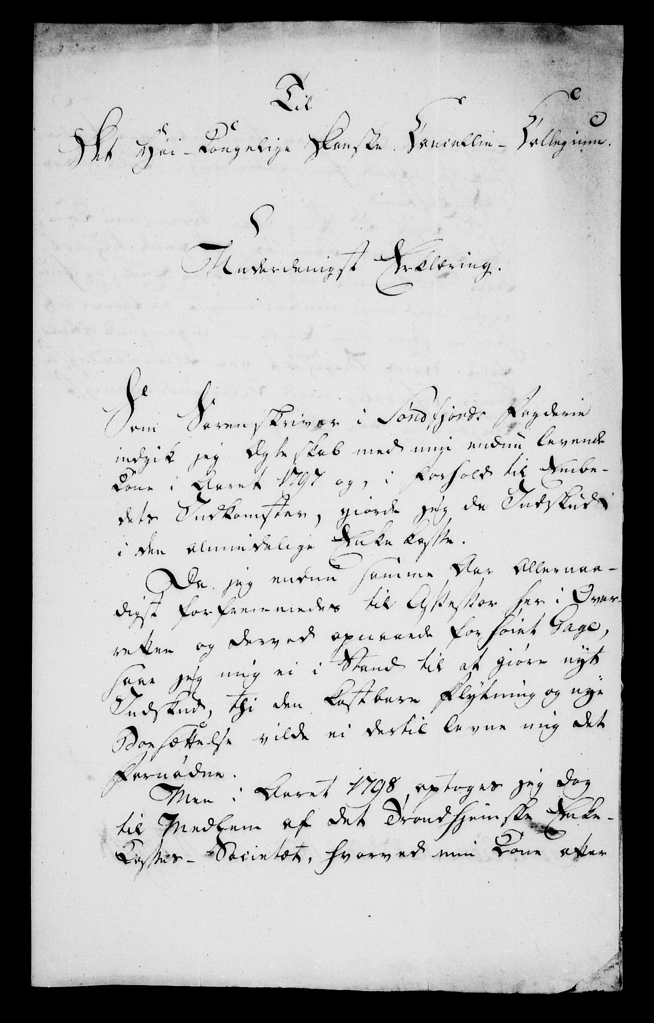 Danske Kanselli, Skapsaker, AV/RA-EA-4061/F/L0115: Skap 16, pakke 41, 1805, s. 3