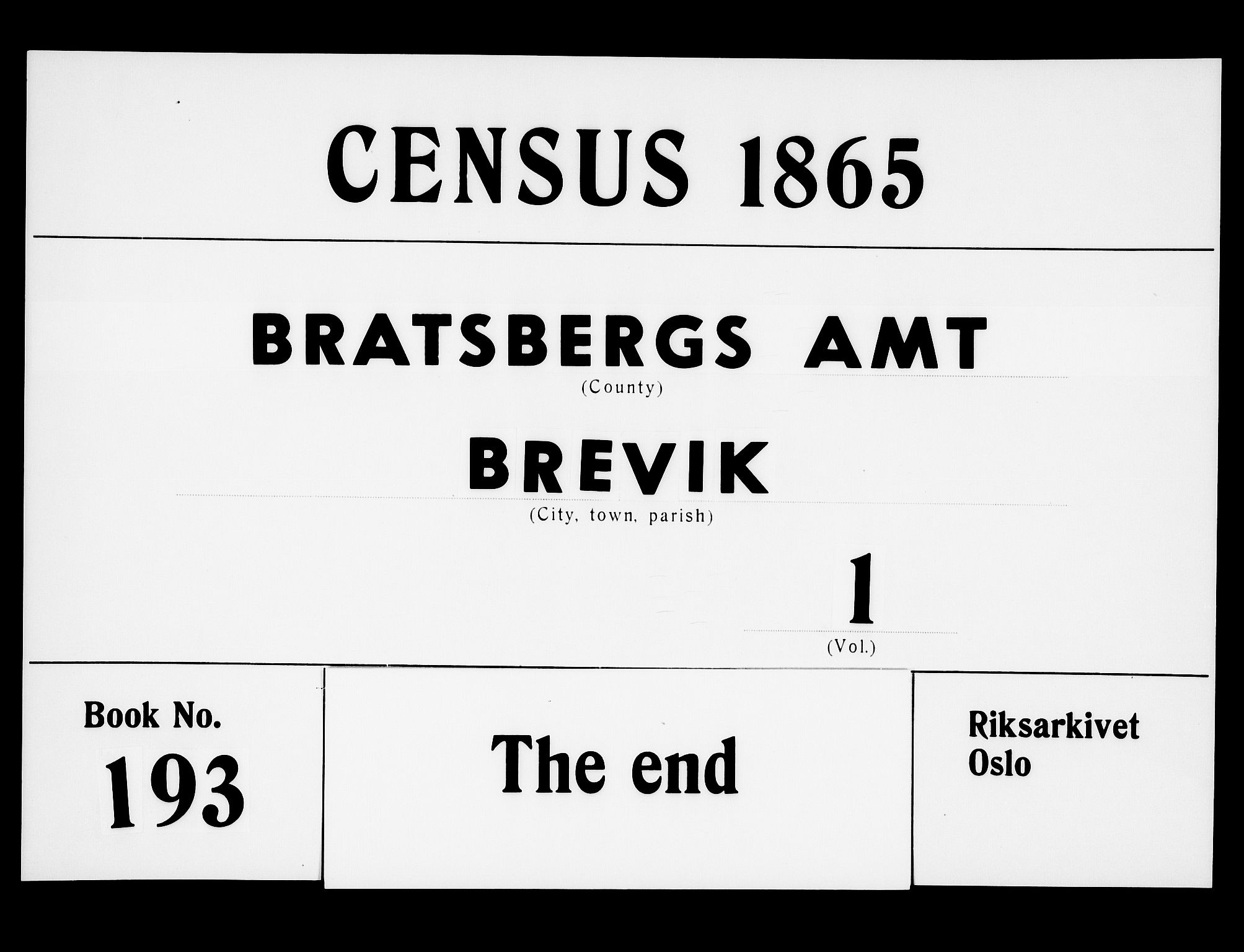 RA, Folketelling 1865 for 0804P Brevik prestegjeld, 1865, s. 375