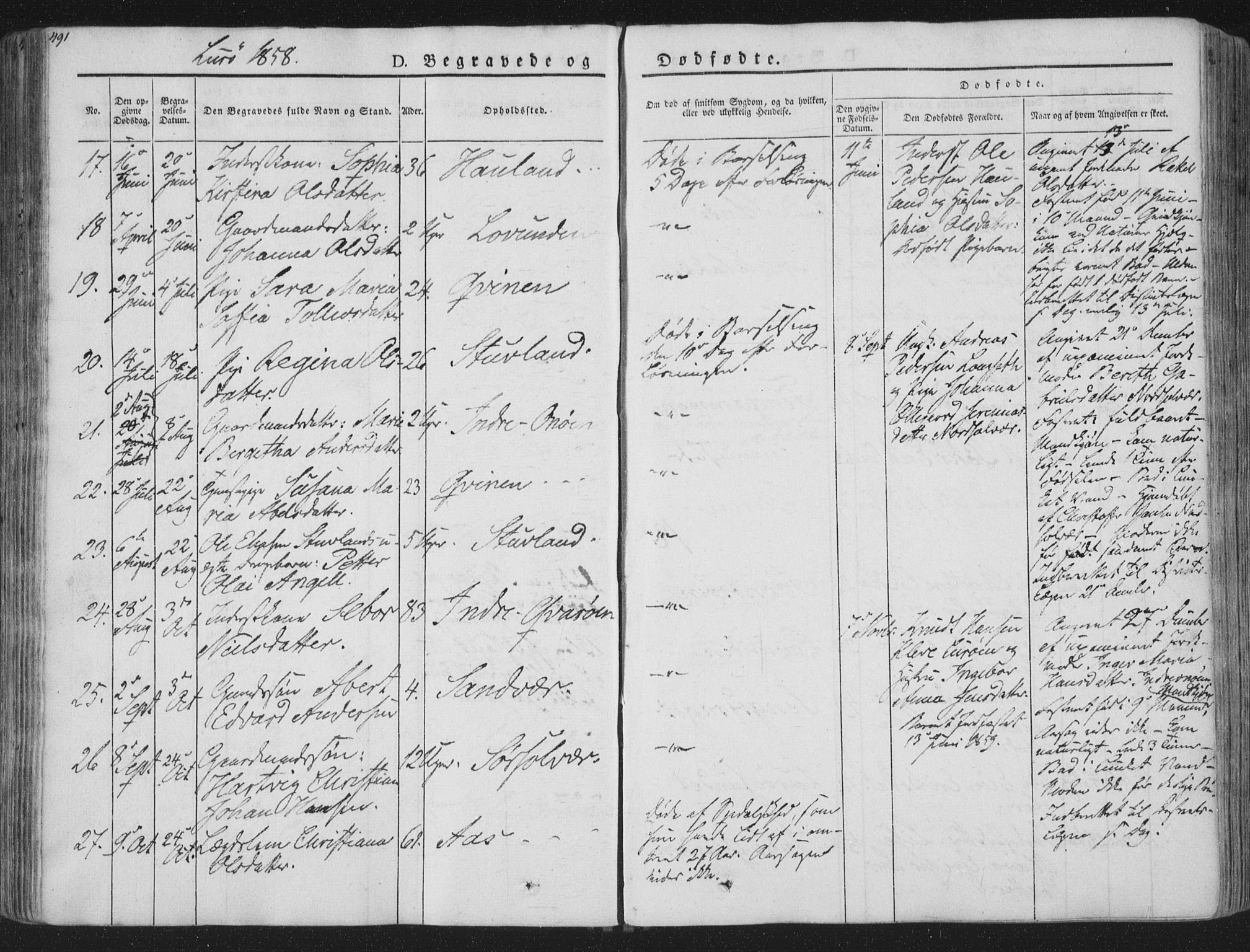 Ministerialprotokoller, klokkerbøker og fødselsregistre - Nordland, AV/SAT-A-1459/839/L0566: Ministerialbok nr. 839A03, 1825-1862, s. 491