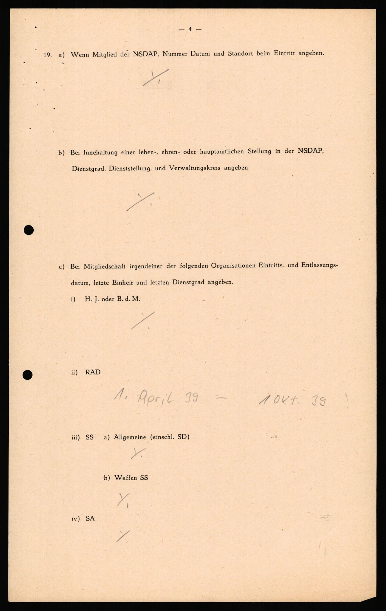 Forsvaret, Forsvarets overkommando II, AV/RA-RAFA-3915/D/Db/L0037: CI Questionaires. Tyske okkupasjonsstyrker i Norge. Tyskere., 1945-1946, s. 307