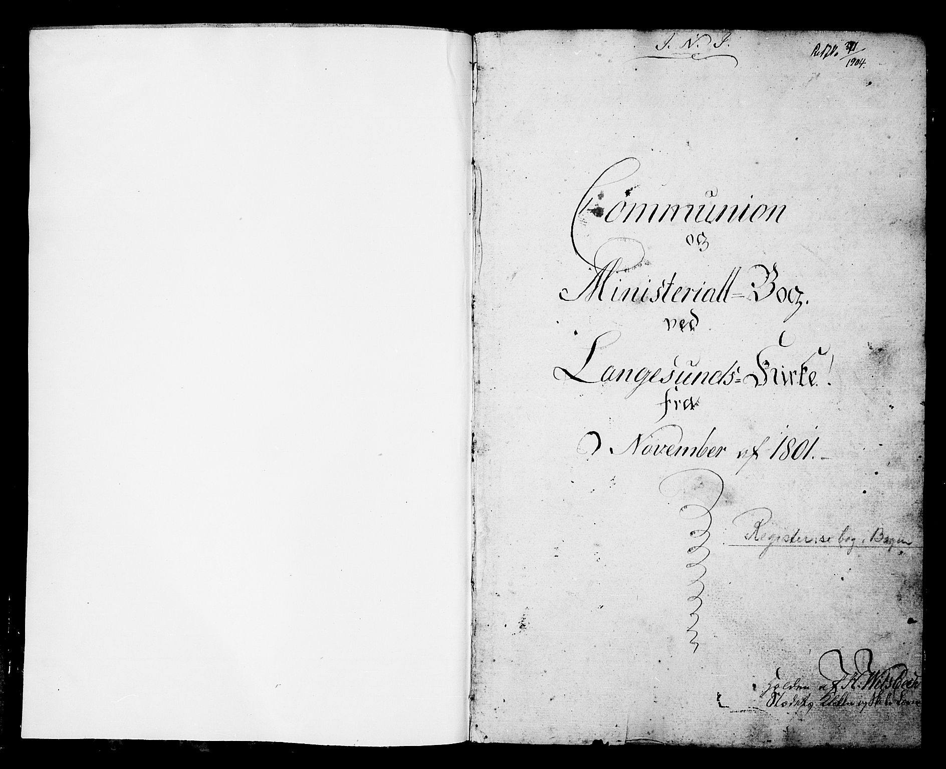 Langesund kirkebøker, SAKO/A-280/G/Ga/L0002: Klokkerbok nr. 2, 1801-1815