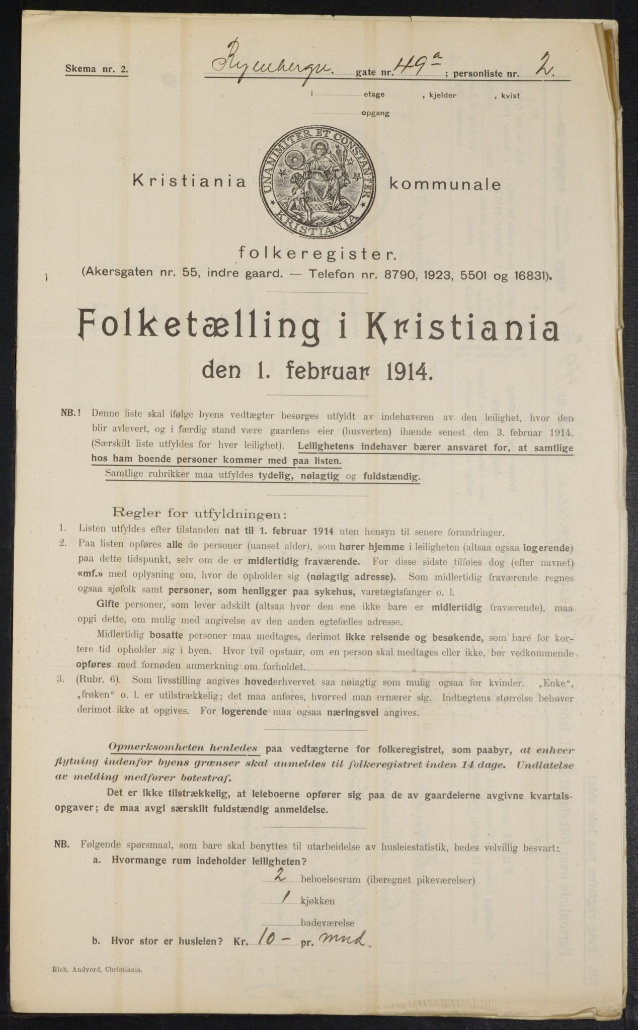 OBA, Kommunal folketelling 1.2.1914 for Kristiania, 1914, s. 85717