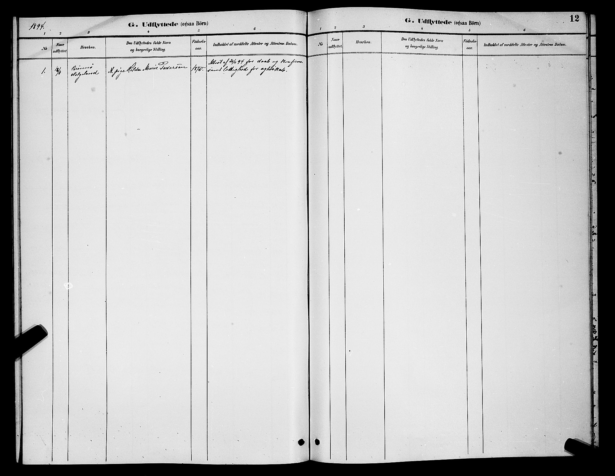 Vadsø sokneprestkontor, AV/SATØ-S-1325/H/Hb/L0005klokker: Klokkerbok nr. 5, 1885-1901, s. 12