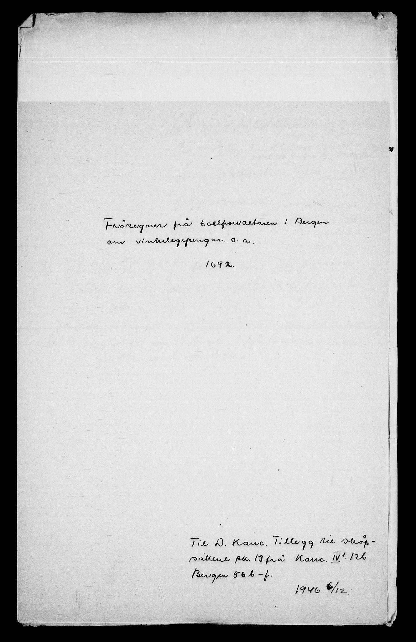 Danske Kanselli, Skapsaker, RA/EA-4061/G/L0013: Tillegg til skapsakene, 1689-1702, s. 48