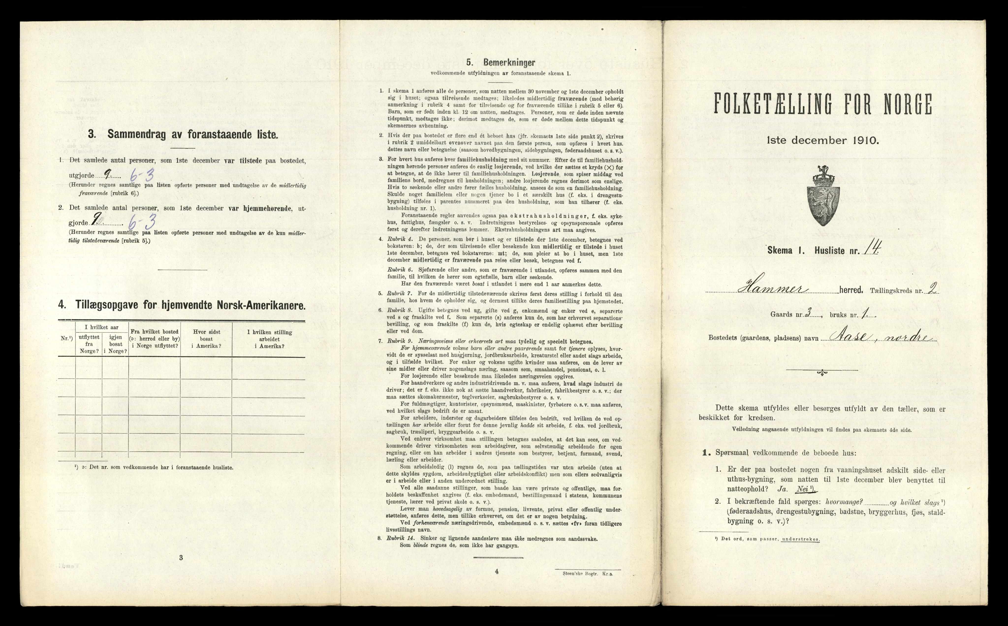 RA, Folketelling 1910 for 1254 Hamre herred, 1910, s. 100