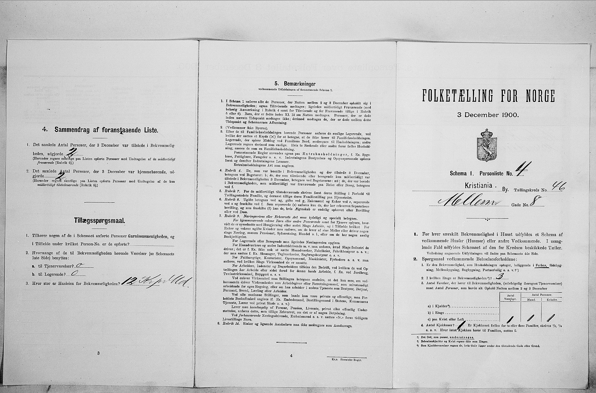 SAO, Folketelling 1900 for 0301 Kristiania kjøpstad, 1900, s. 59087