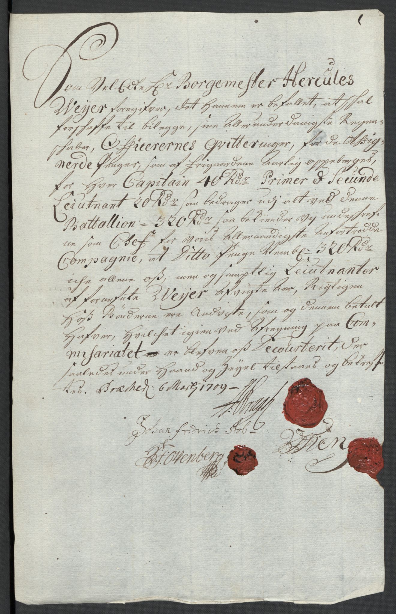 Rentekammeret inntil 1814, Reviderte regnskaper, Fogderegnskap, RA/EA-4092/R36/L2118: Fogderegnskap Øvre og Nedre Telemark og Bamble, 1708-1709, s. 63