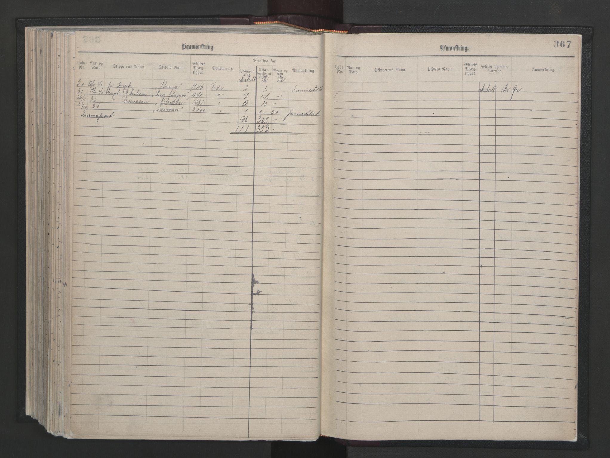 Larvik innrulleringskontor, SAKO/A-787/H/Ha/L0001: Mønstringsjournal, 1886-1942, s. 367