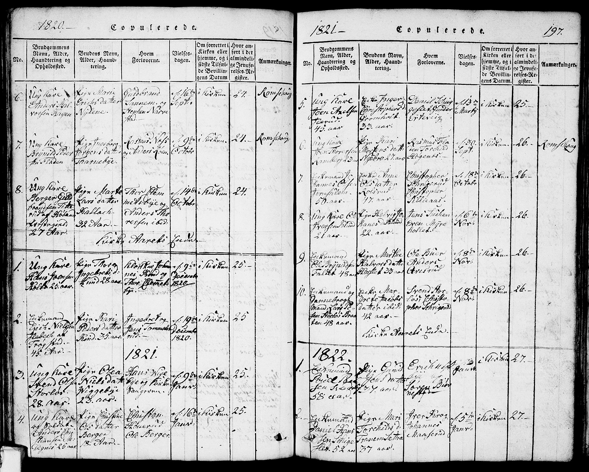 Rødenes prestekontor Kirkebøker, SAO/A-2005/G/Ga/L0001: Klokkerbok nr.  I 1, 1814-1841, s. 197