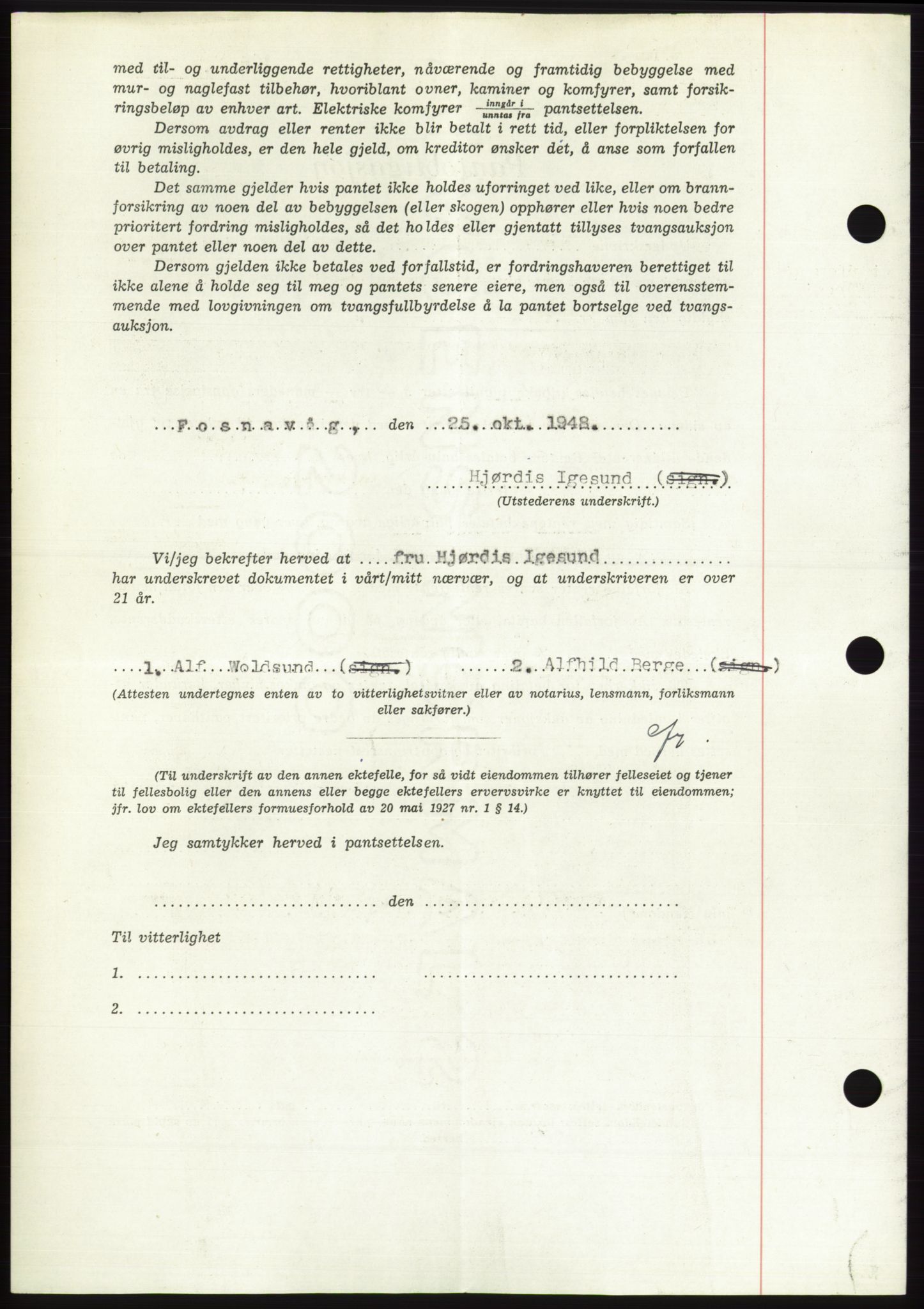 Søre Sunnmøre sorenskriveri, AV/SAT-A-4122/1/2/2C/L0116: Pantebok nr. 4B, 1948-1949, Dagboknr: 1536/1948
