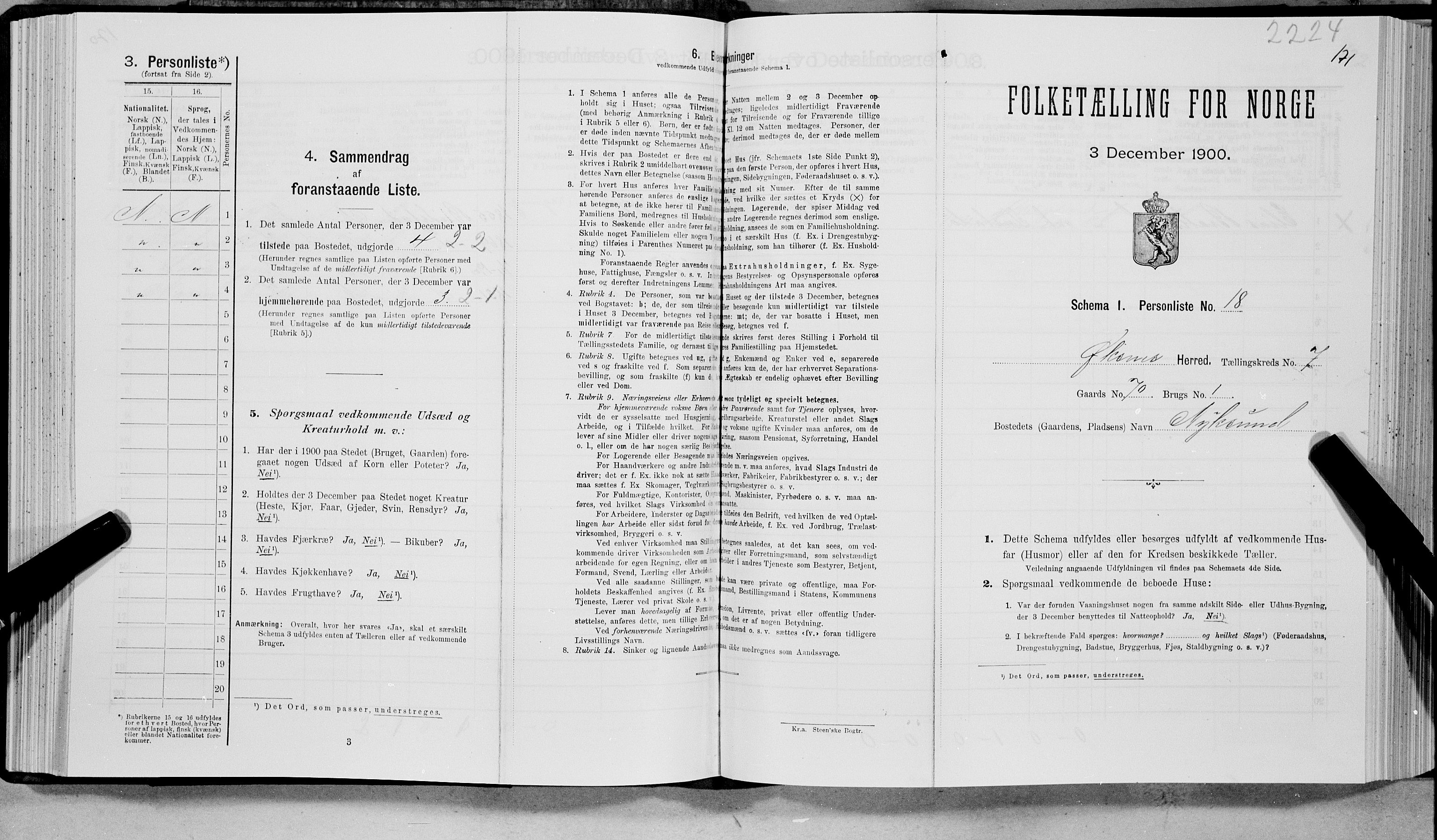 SAT, Folketelling 1900 for 1868 Øksnes herred, 1900, s. 579