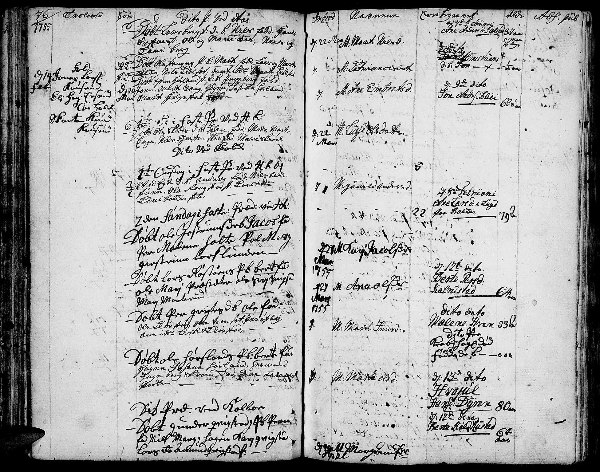 Toten prestekontor, AV/SAH-PREST-102/H/Ha/Haa/L0004: Ministerialbok nr. 4, 1751-1761, s. 76