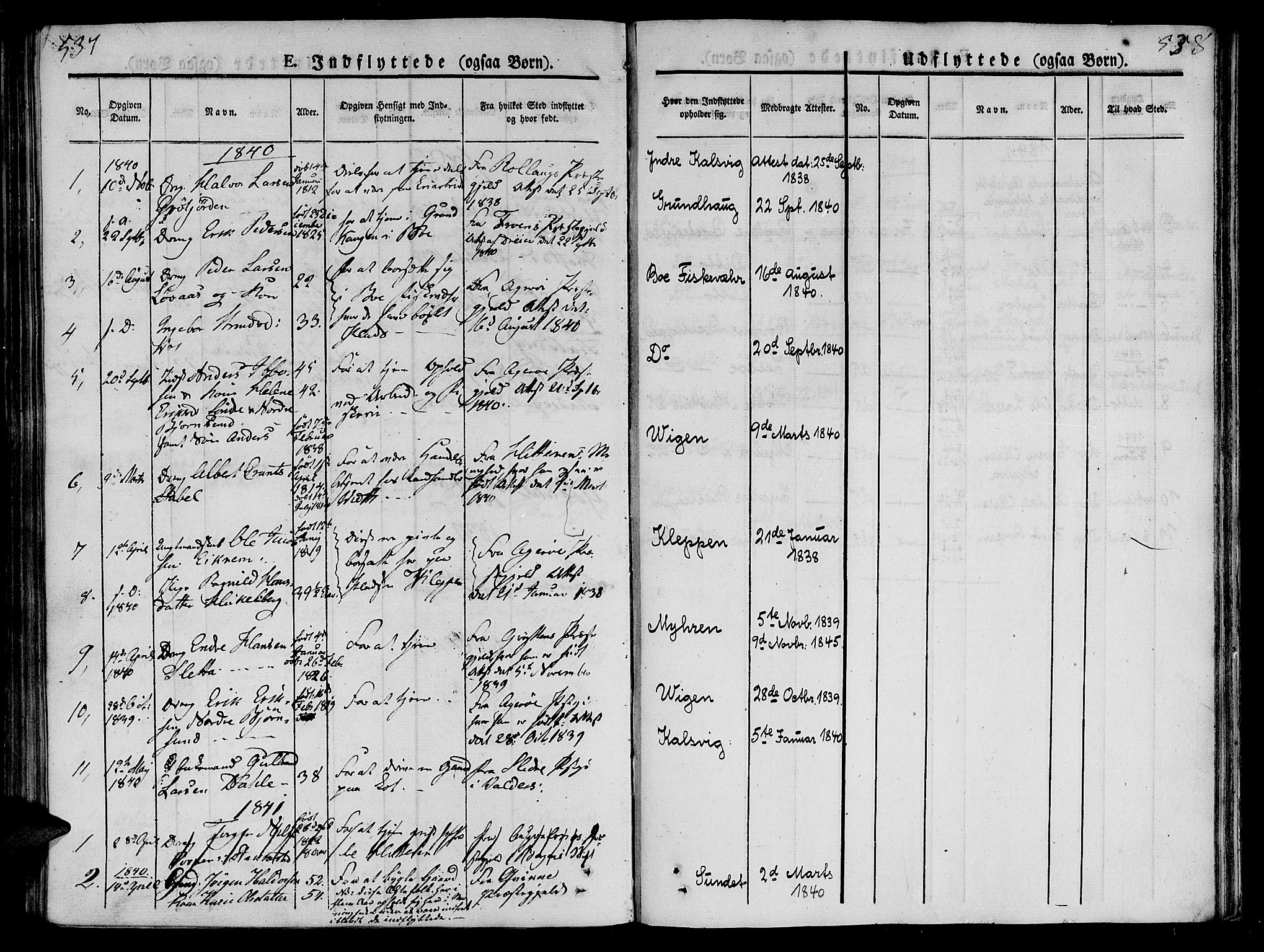 Ministerialprotokoller, klokkerbøker og fødselsregistre - Møre og Romsdal, AV/SAT-A-1454/566/L0765: Ministerialbok nr. 566A04, 1829-1841, s. 537-538