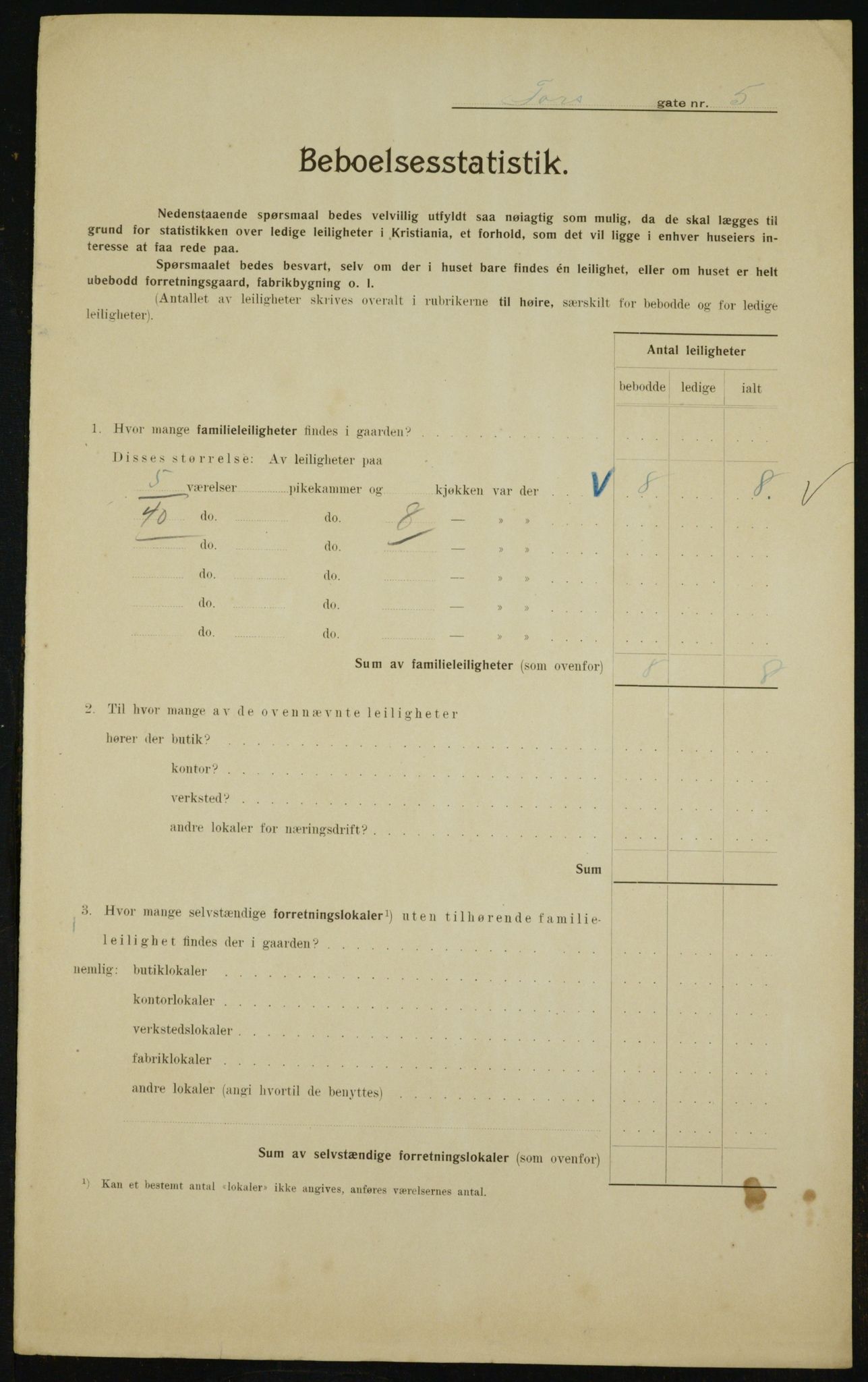OBA, Kommunal folketelling 1.2.1910 for Kristiania, 1910, s. 108589