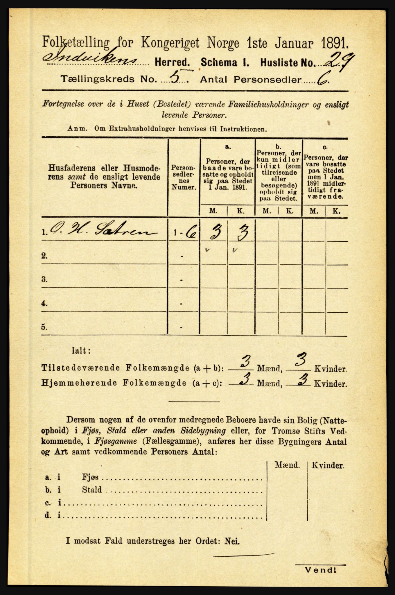 RA, Folketelling 1891 for 1447 Innvik herred, 1891, s. 1921