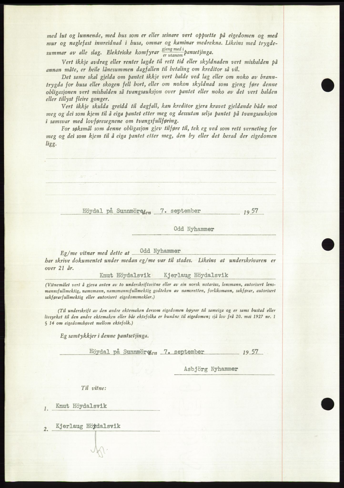 Søre Sunnmøre sorenskriveri, AV/SAT-A-4122/1/2/2C/L0130: Pantebok nr. 18B, 1957-1958, Dagboknr: 2408/1957