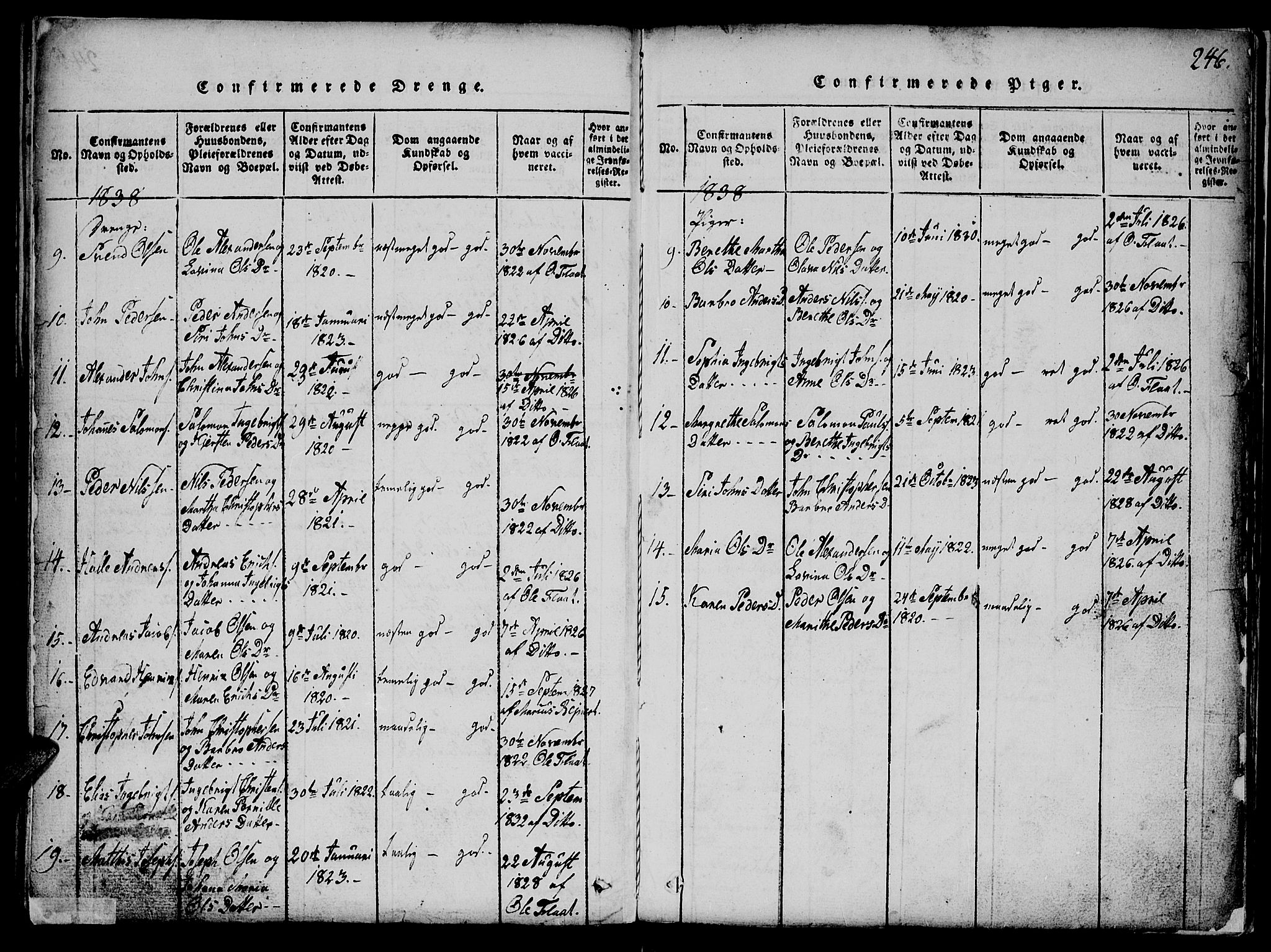 Ministerialprotokoller, klokkerbøker og fødselsregistre - Nord-Trøndelag, AV/SAT-A-1458/765/L0562: Klokkerbok nr. 765C01, 1817-1851, s. 246