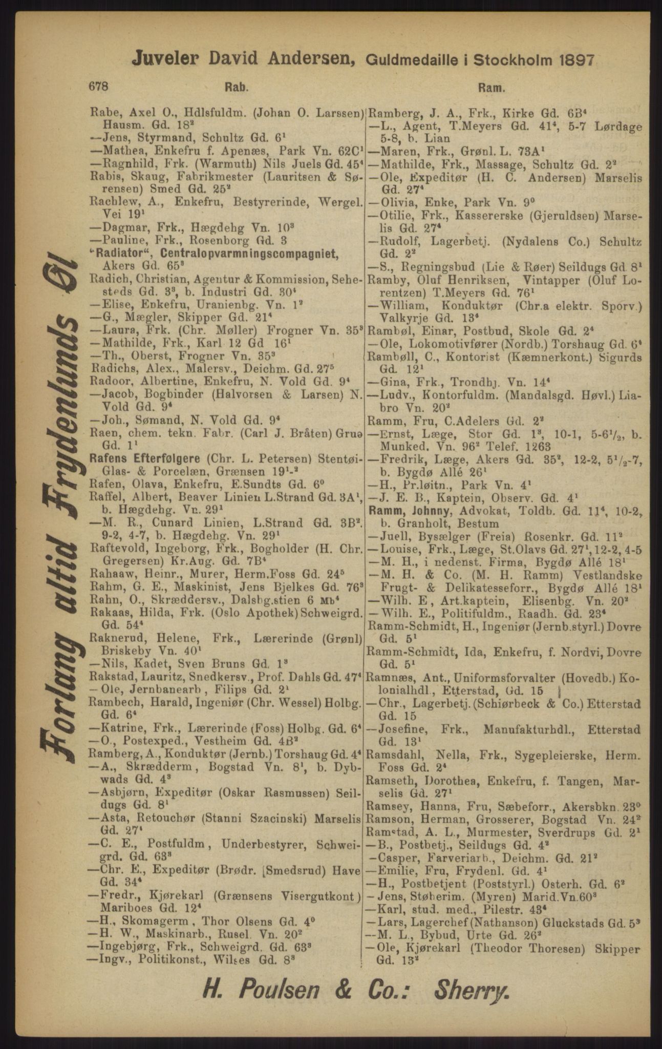 Kristiania/Oslo adressebok, PUBL/-, 1902, s. 678