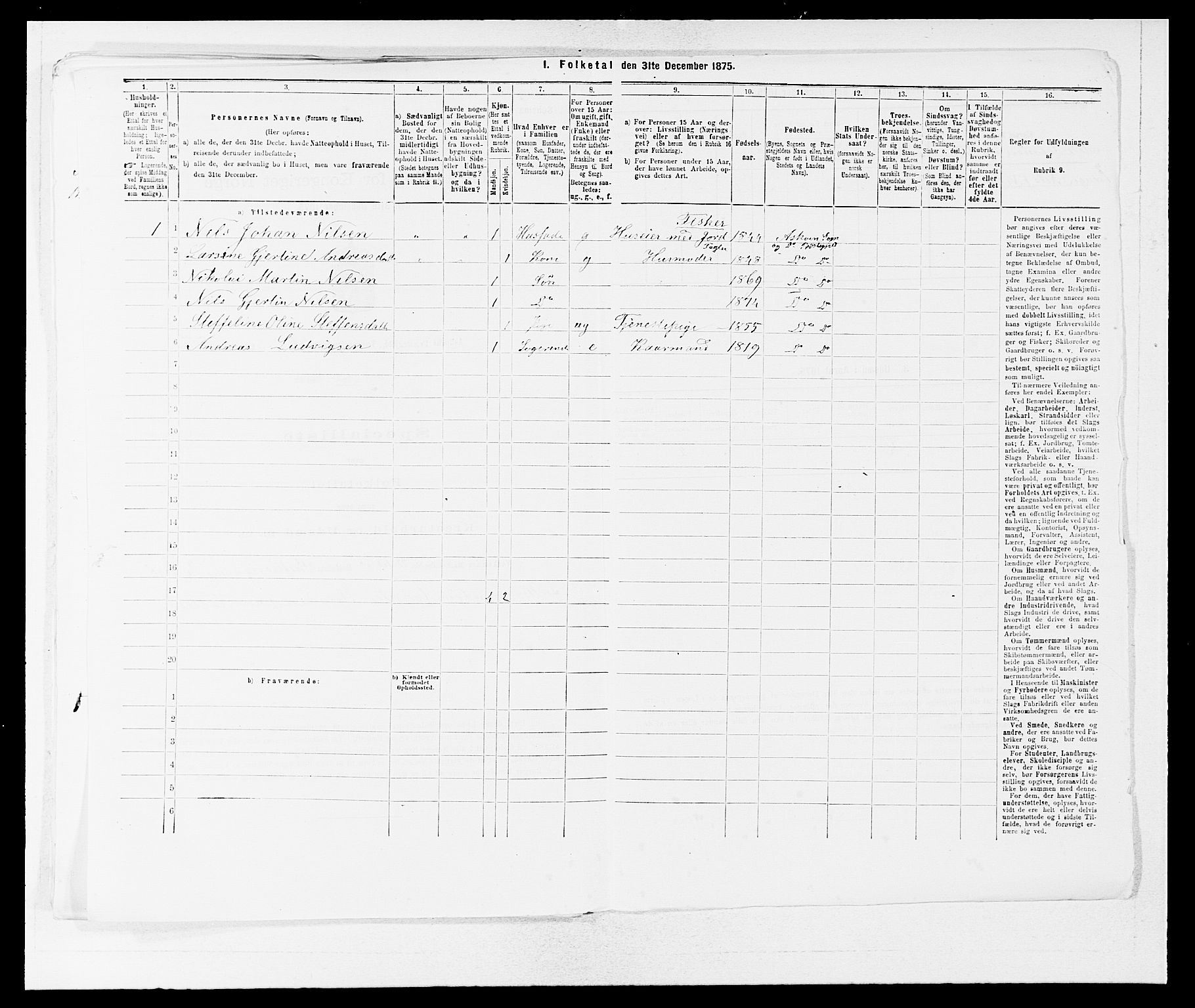 SAB, Folketelling 1875 for 1247P Askøy prestegjeld, 1875, s. 140