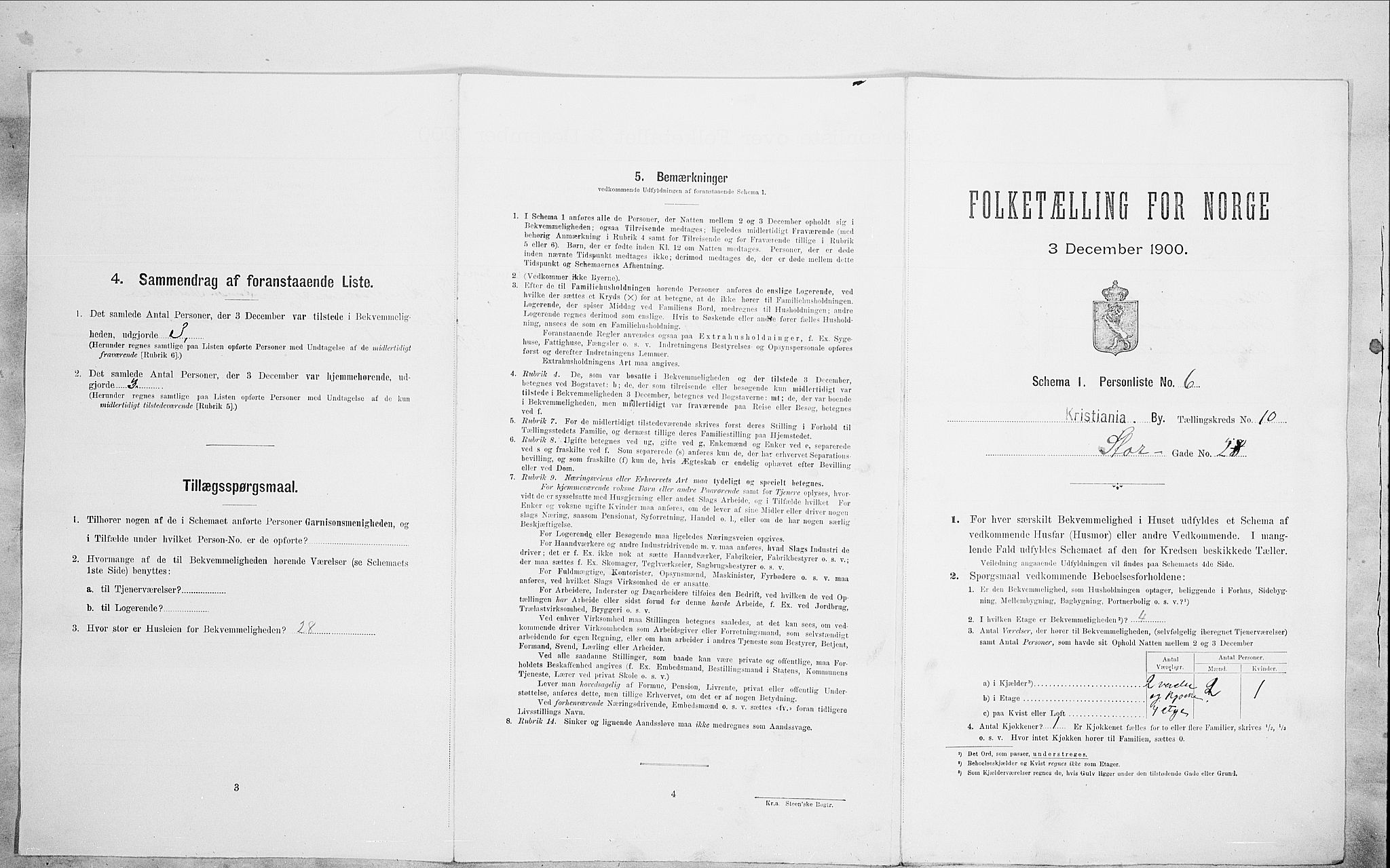SAO, Folketelling 1900 for 0301 Kristiania kjøpstad, 1900, s. 92355