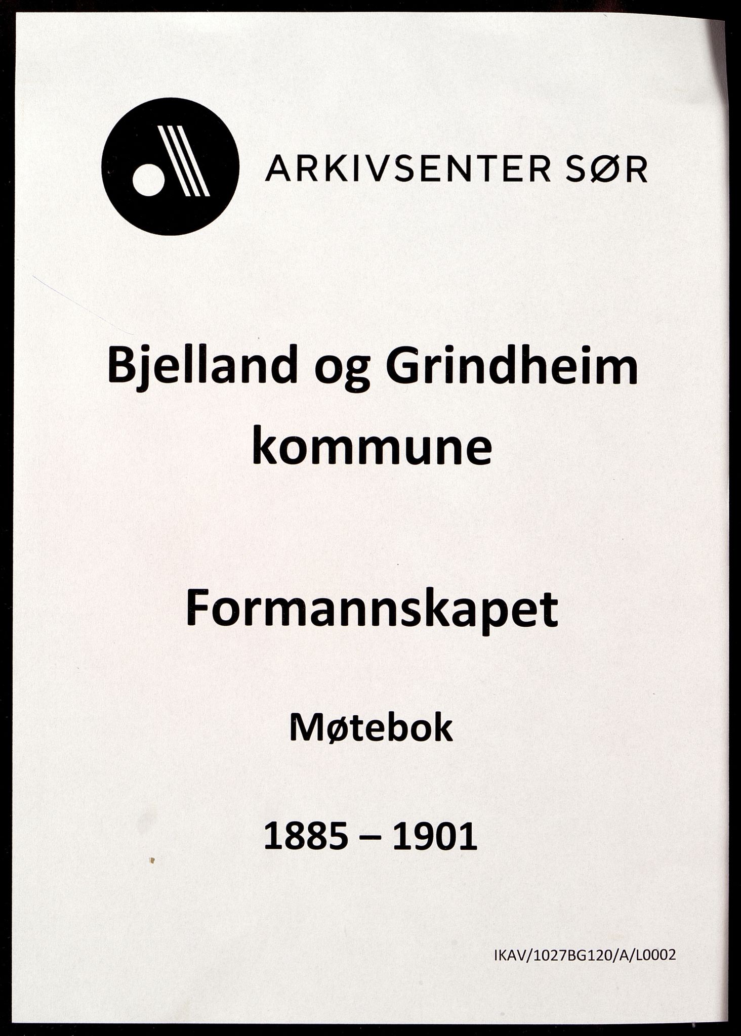 Bjelland og Grindheim kommune - Formannskapet (Se Også Bjelland), ARKSOR/1027BG120/A/L0002: Møtebok, 1885-1901