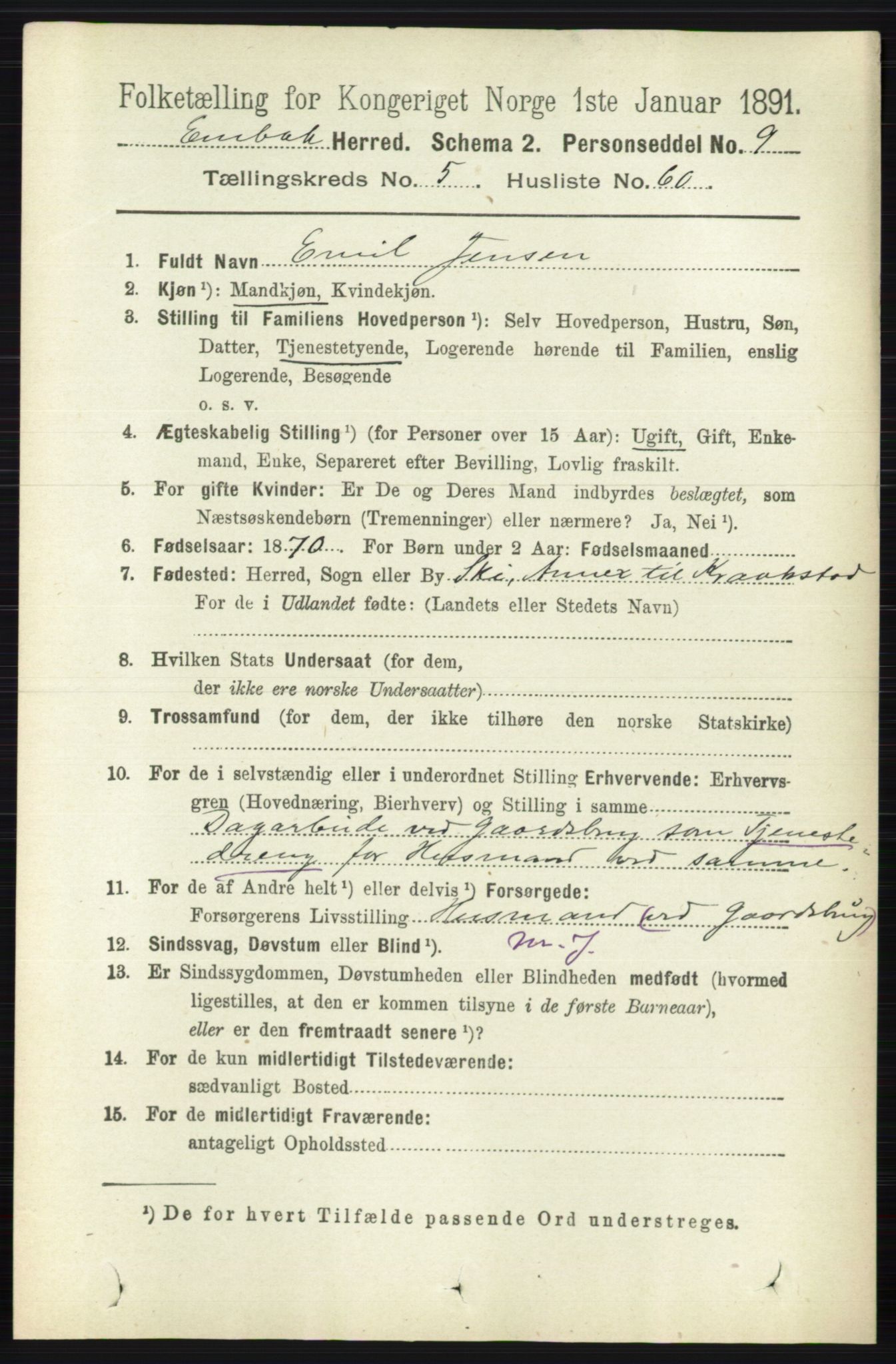 RA, Folketelling 1891 for 0229 Enebakk herred, 1891, s. 2359
