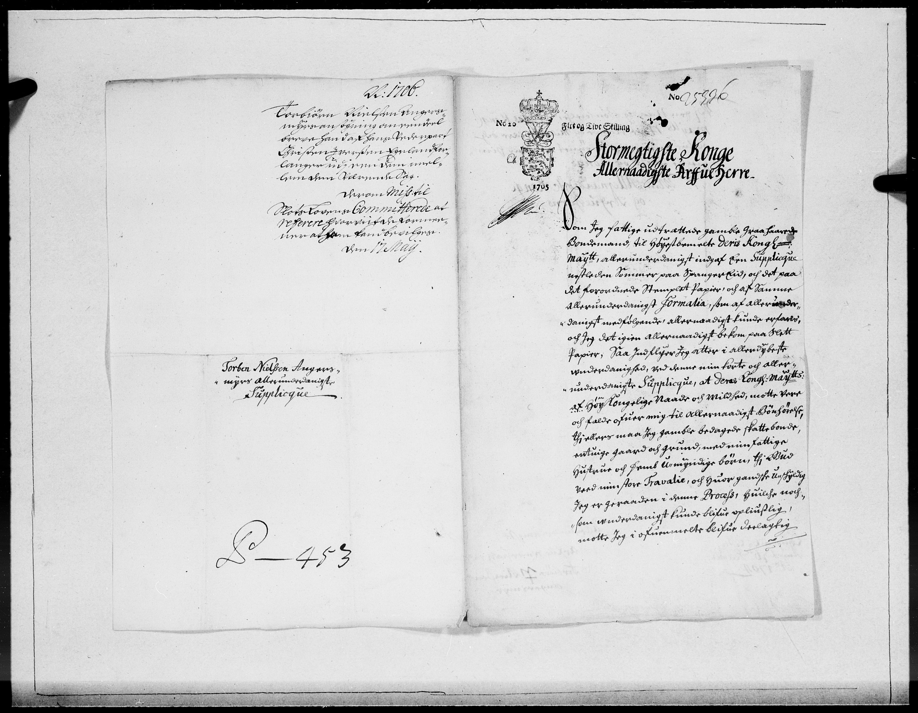 Danske Kanselli 1572-1799, RA/EA-3023/F/Fc/Fcc/Fcca/L0060: Norske innlegg 1572-1799, Mgl. nov.-des., 1706, s. 237