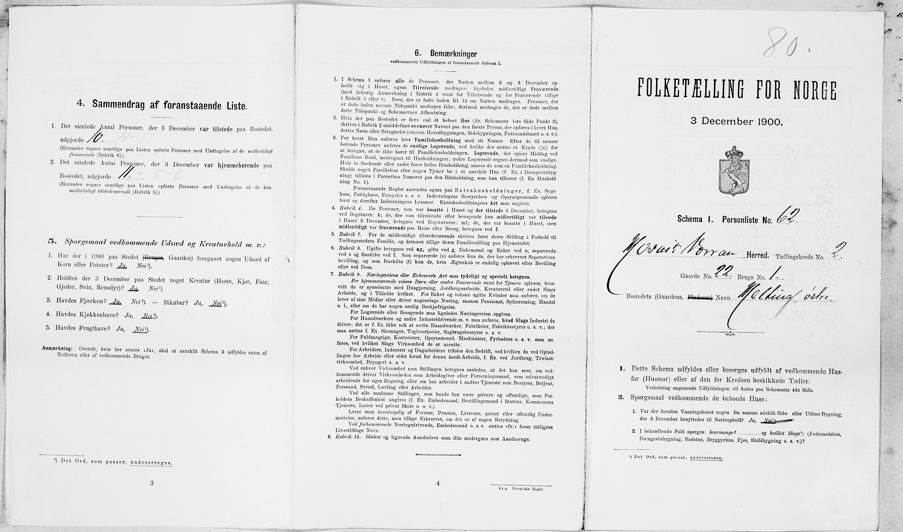 SAT, Folketelling 1900 for 1723 Mosvik og Verran herred, 1900, s. 265