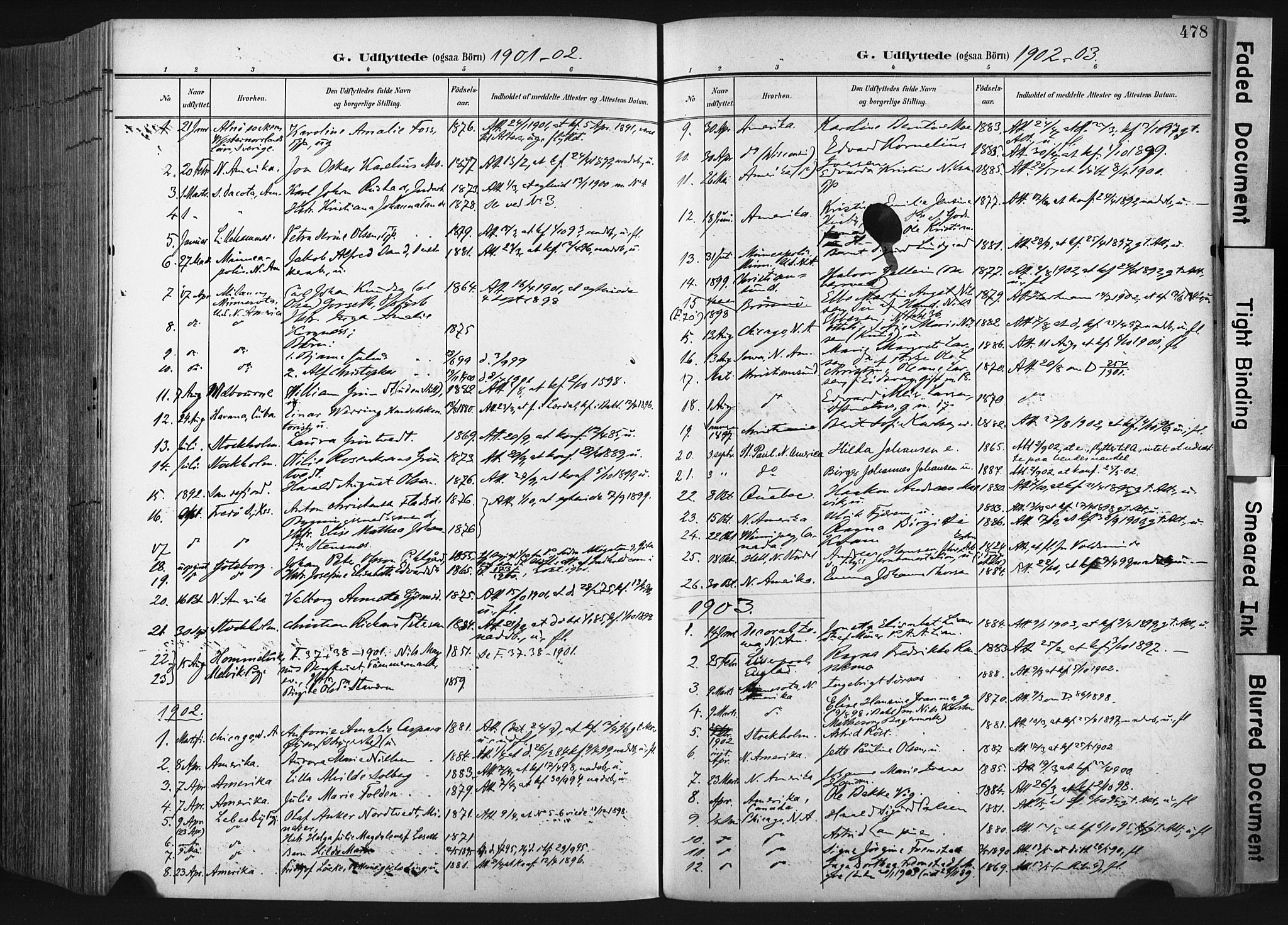 Ministerialprotokoller, klokkerbøker og fødselsregistre - Sør-Trøndelag, AV/SAT-A-1456/604/L0201: Ministerialbok nr. 604A21, 1901-1911, s. 478